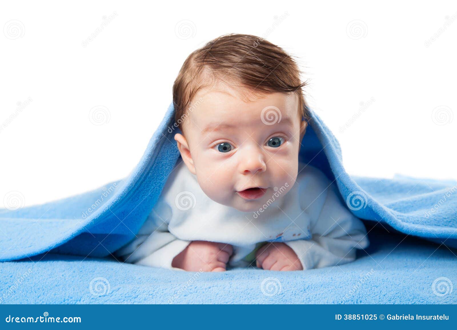 Portrait De 3 Mois De Bebe Garcon Image Stock Image Du Enfance Expression
