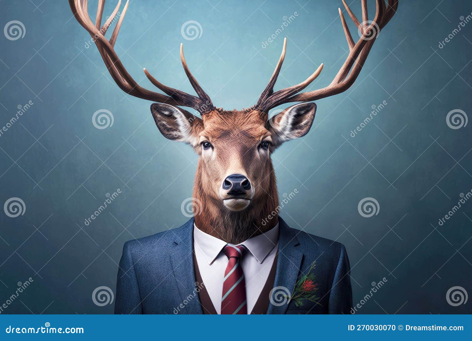 Portrait of Deer in an Expensive Business Suit Stock Illustration ...