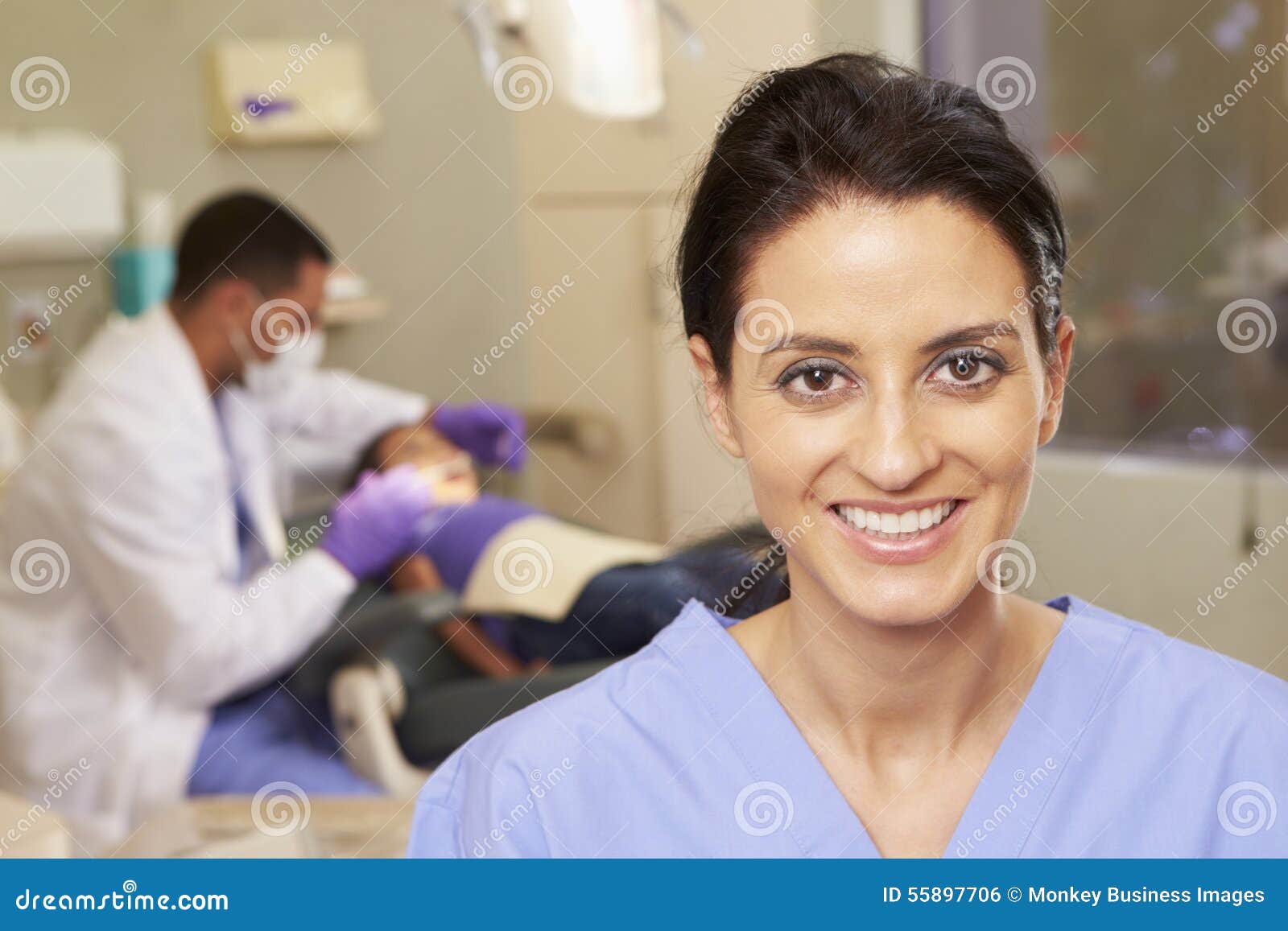 Portrait of Dental Nurse in Dentists Surgery Stock Photo Image of