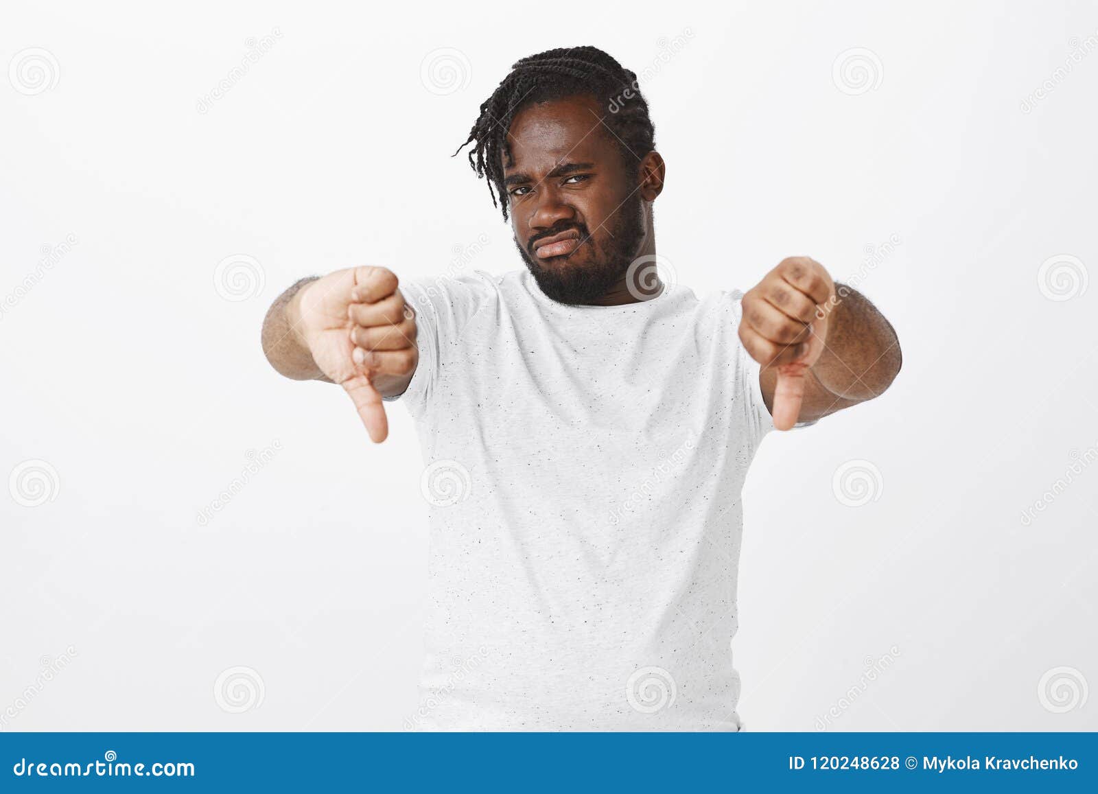 Portrait Of Disgusted Or Displeased African-american Businessman In ...