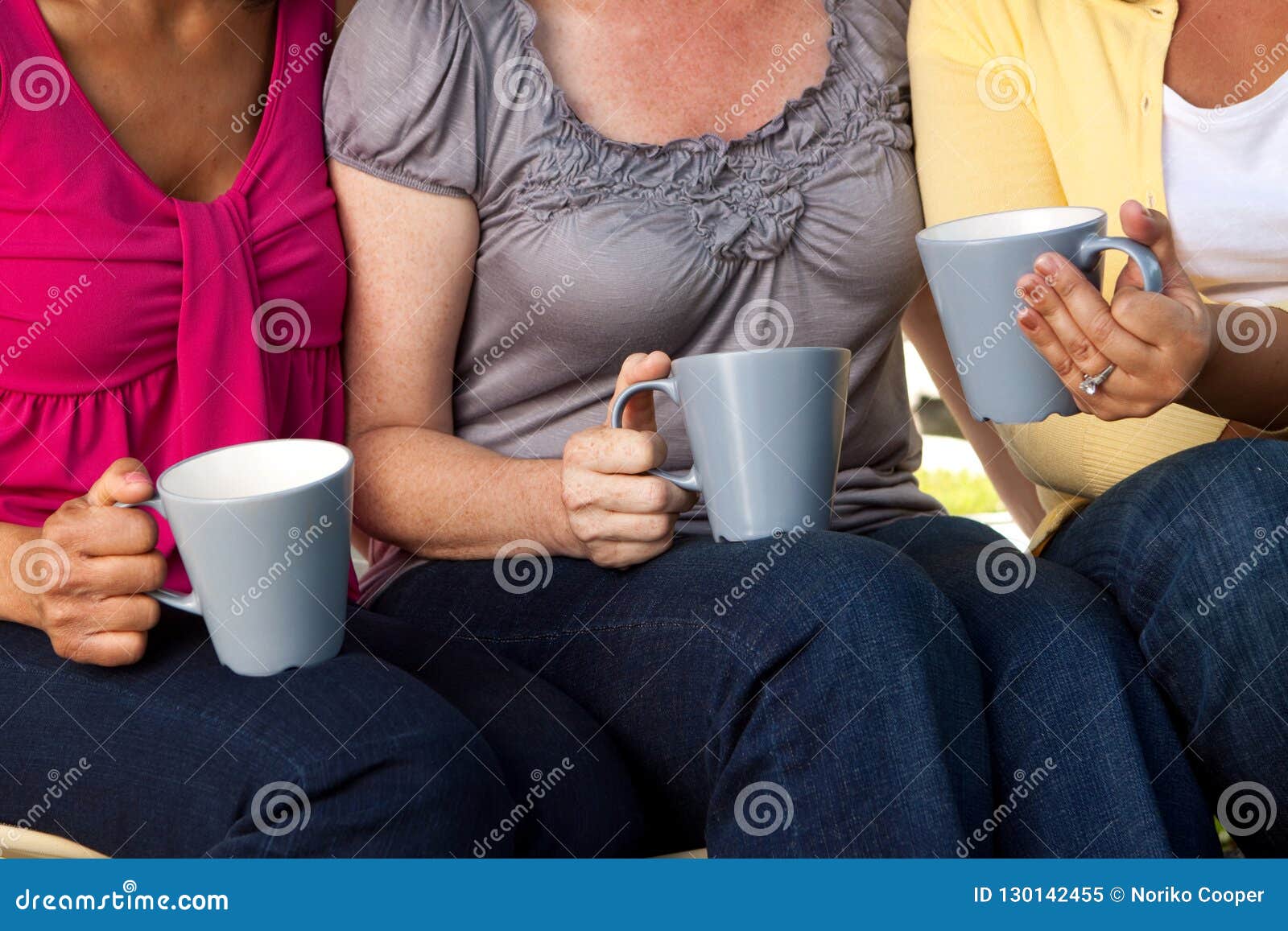 Portrait of a Diverse Group of Friends Having a Bible Study. Stock