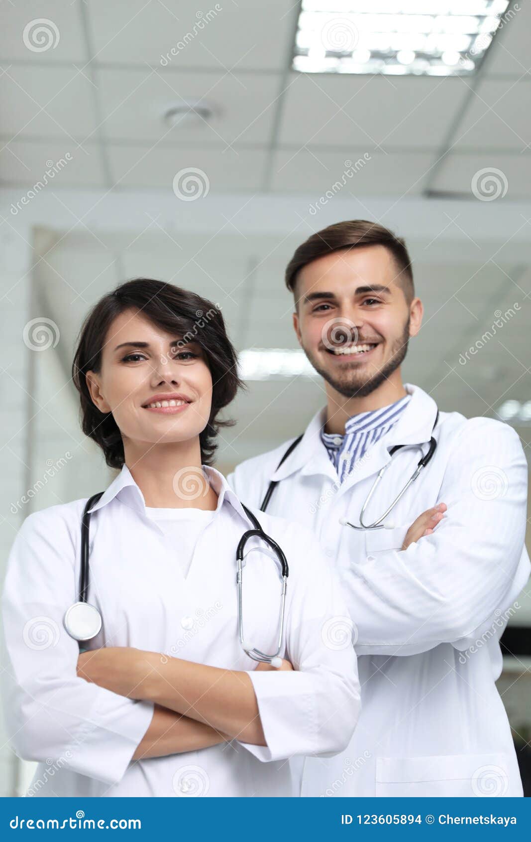Portrait of Doctors in Coats Stock Photo Image of emergency, medic