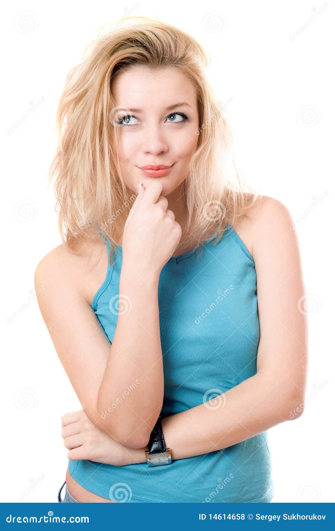 Portrait of a Dreamy Beautiful Blonde Stock Photo - Image of femininity ...