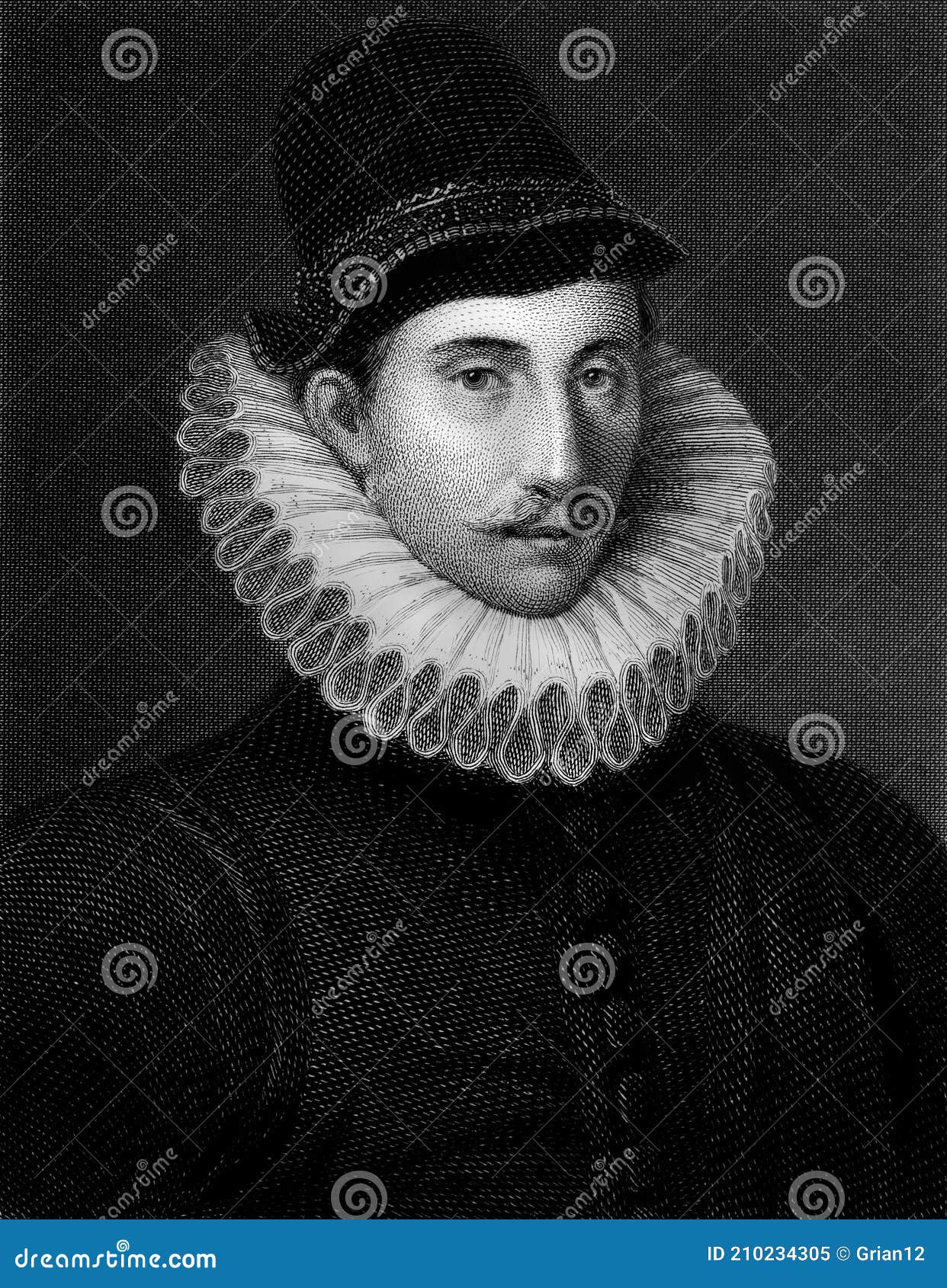 portrait of an early seventeenth century english poet and playwright