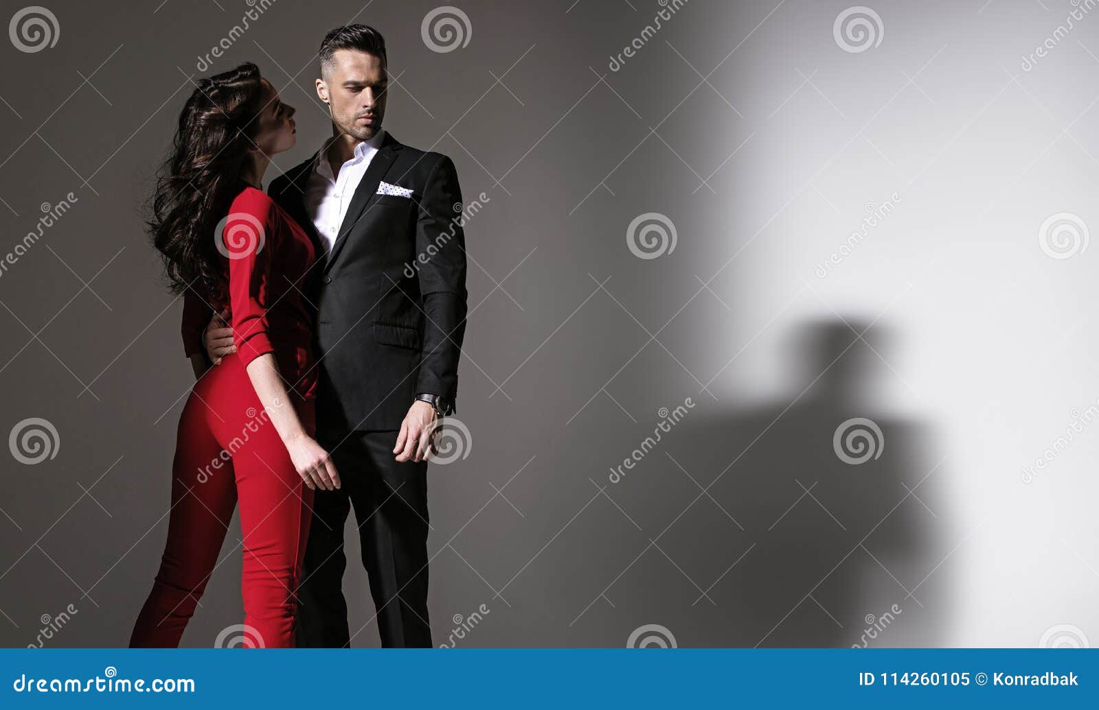 Portrait of an Elegant Couple - Isolated Stock Image - Image of ...
