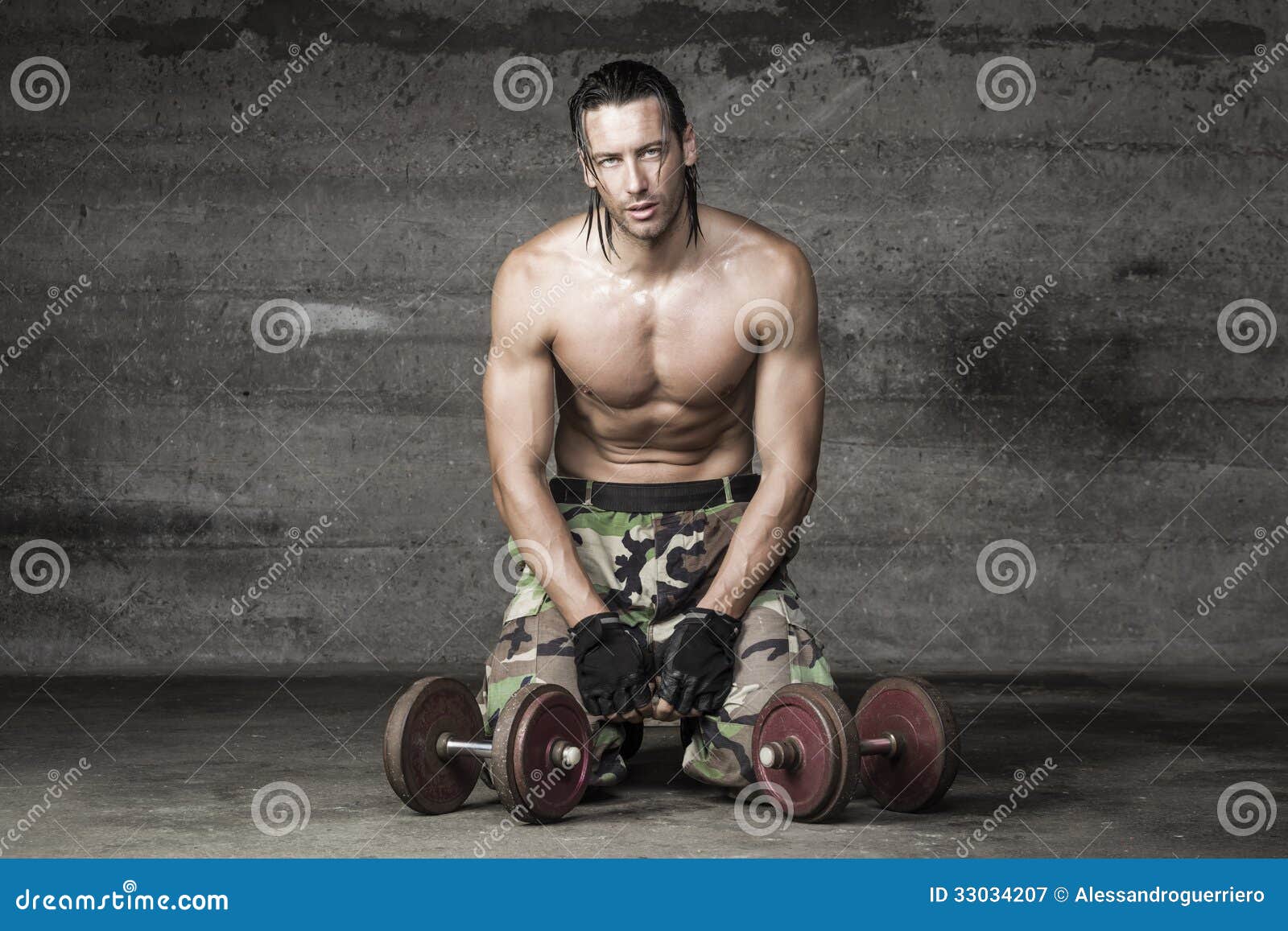 Portrait of an Exhausted Athlete Stock Image Image of muscle, chest