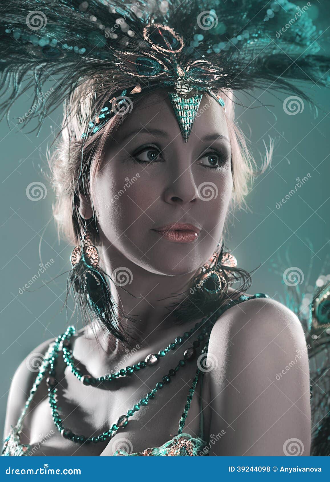 Portrait of Exotic Dancer Wearing Costume Stock Photo Image of mature