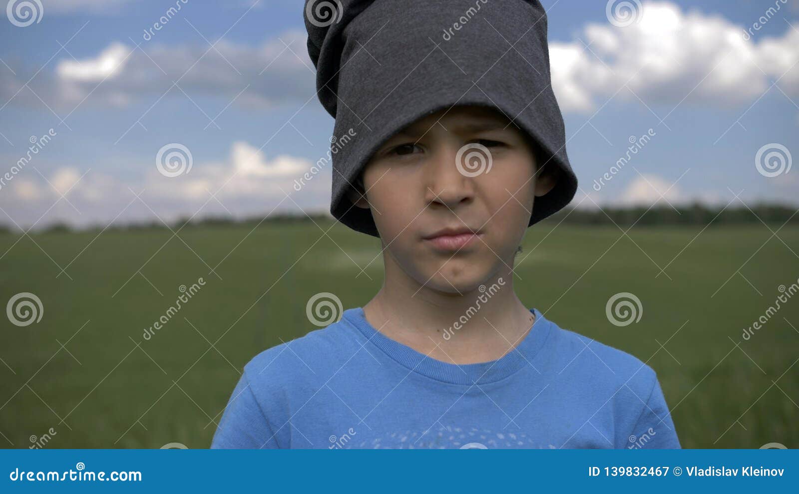 Portrait of a Farmer Boy Looking at the Camera Stock Image - Image of ...