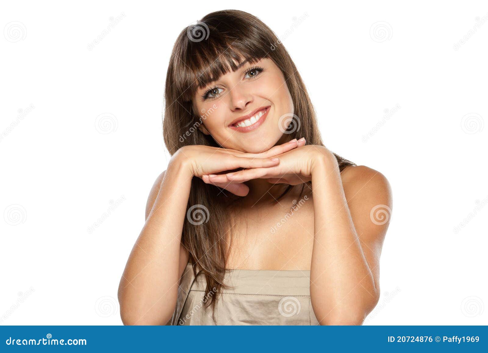 Portrait of Female Leaning on Her Elbows Stock Photo Image of adult