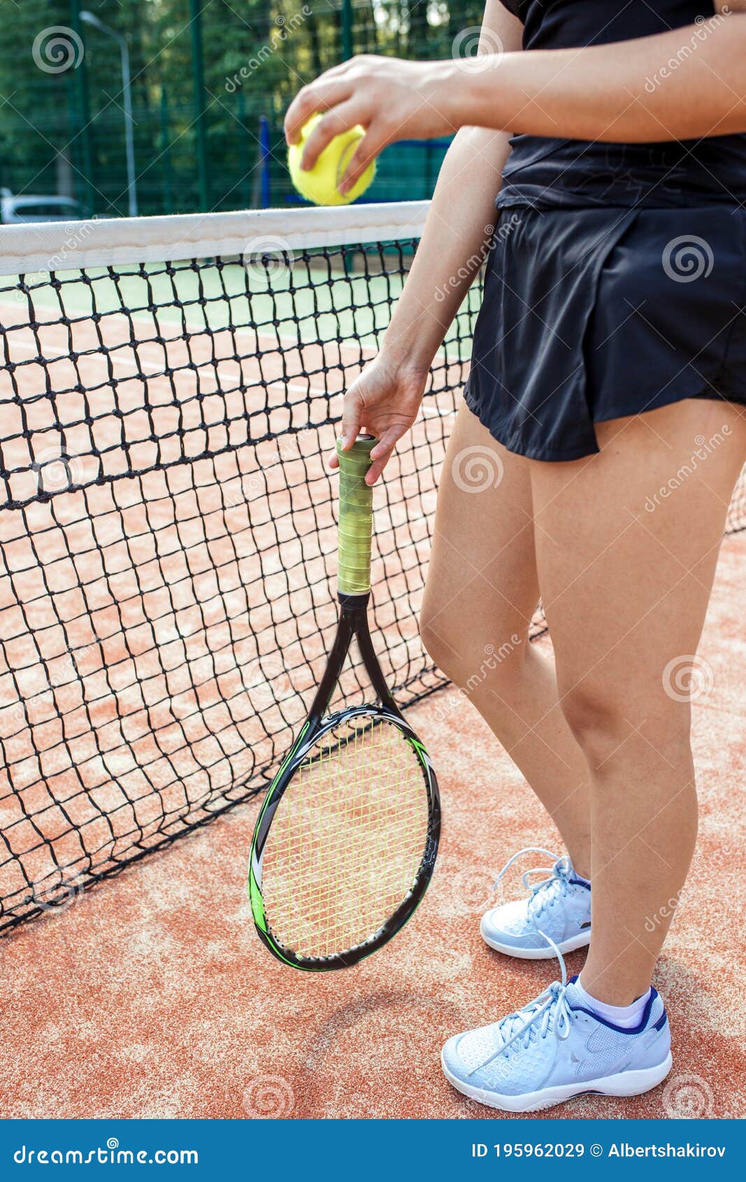 Portrait of Female Legs with Tennis Racket on Court. Close Up Image Stock  Image - Image of legs, cute: 195962029