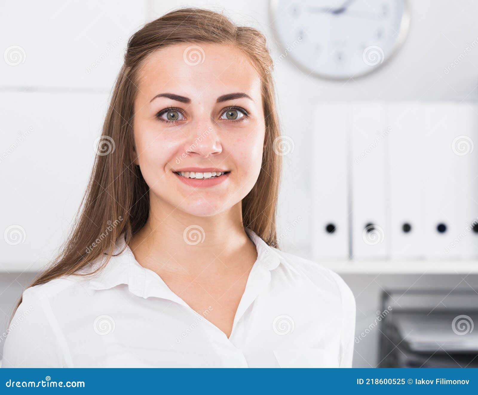 Portrait of Female Office Manager Which is Working Stock Image Image of deadline, adult 218600525
