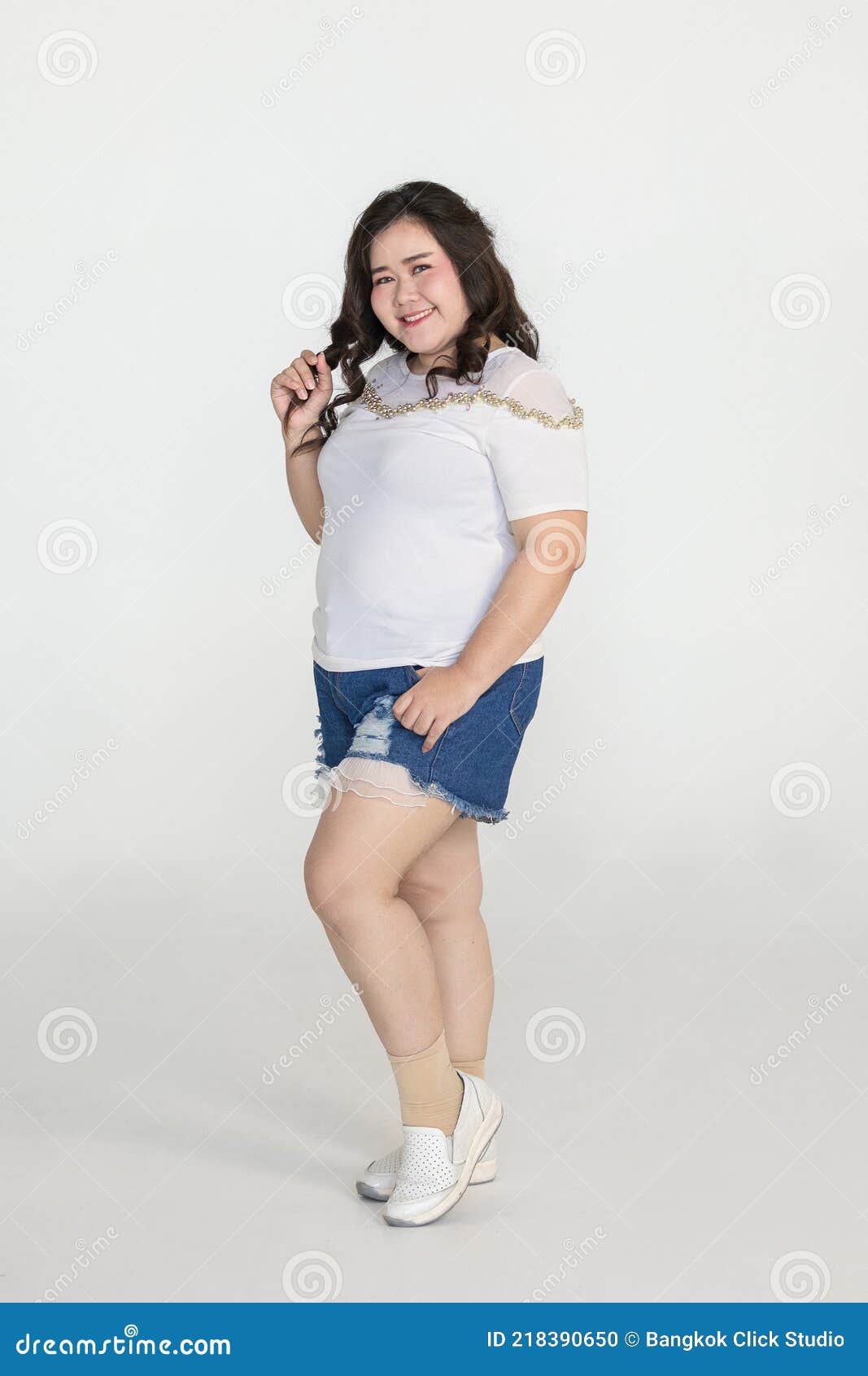 Fat white teen