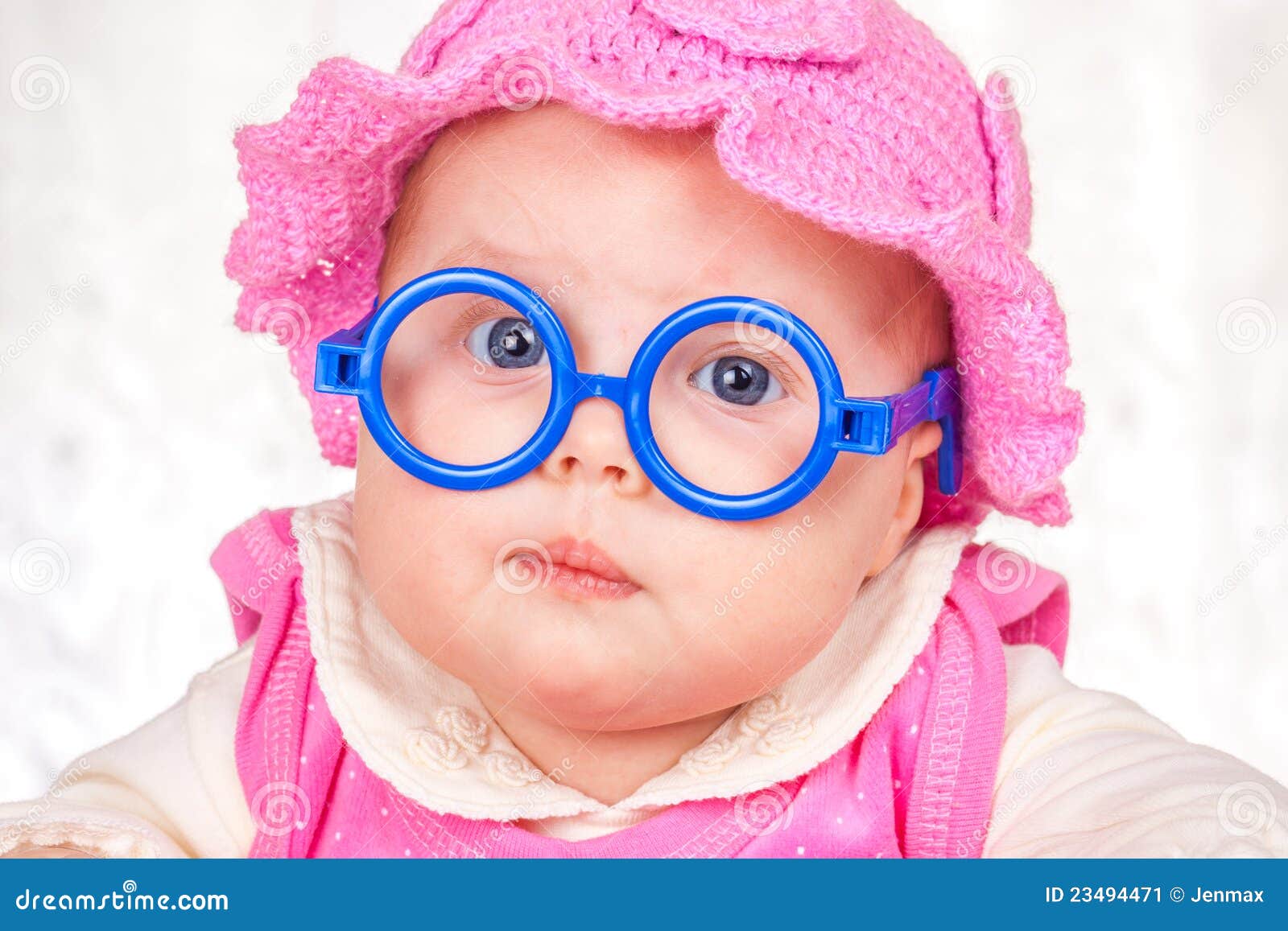 Portrait of Funny Baby with Glasses Stock Image Image of happiness
