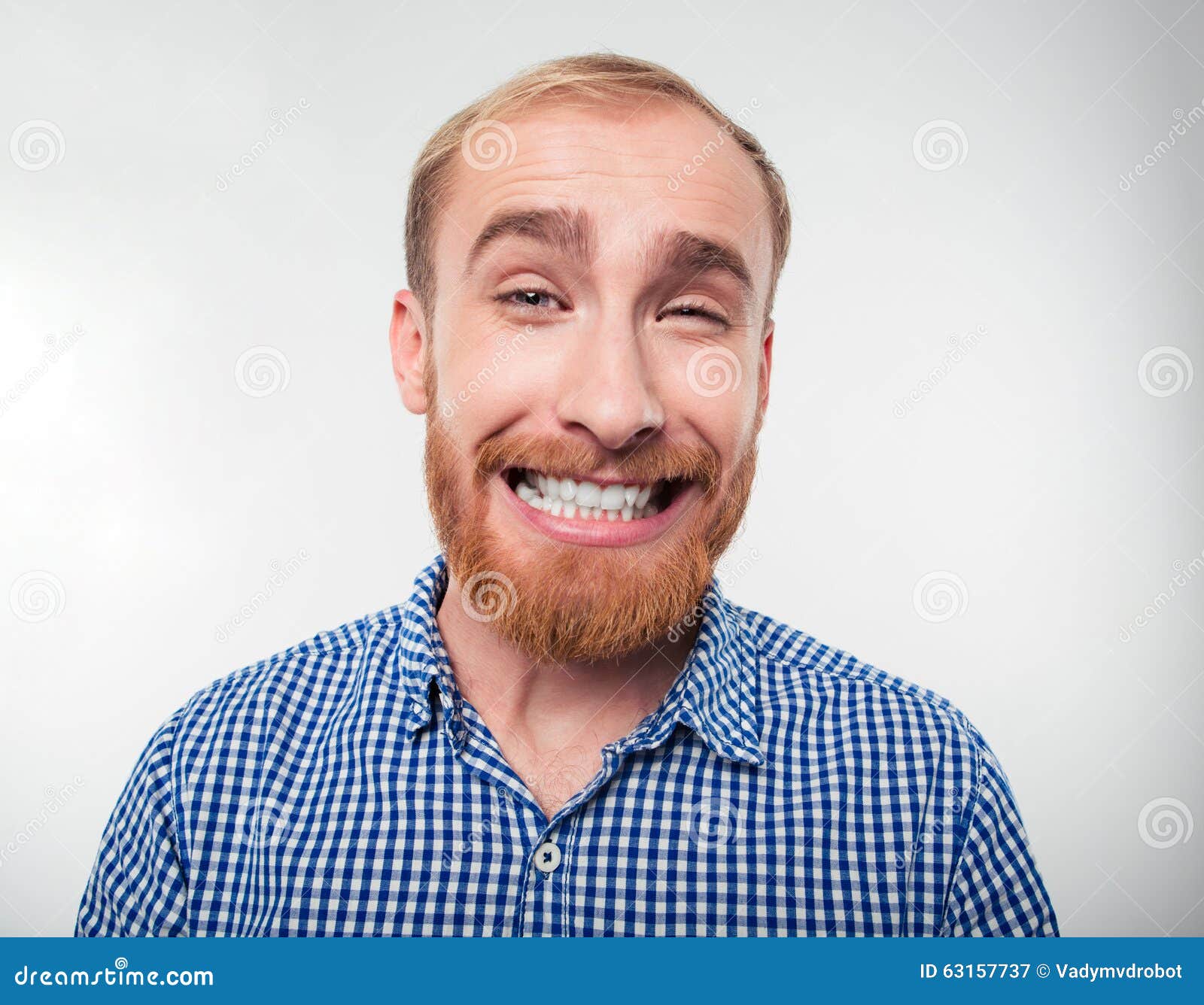 Portrait of a Funny Man Smiling Stock Image - Image of eyes, making:  63157737
