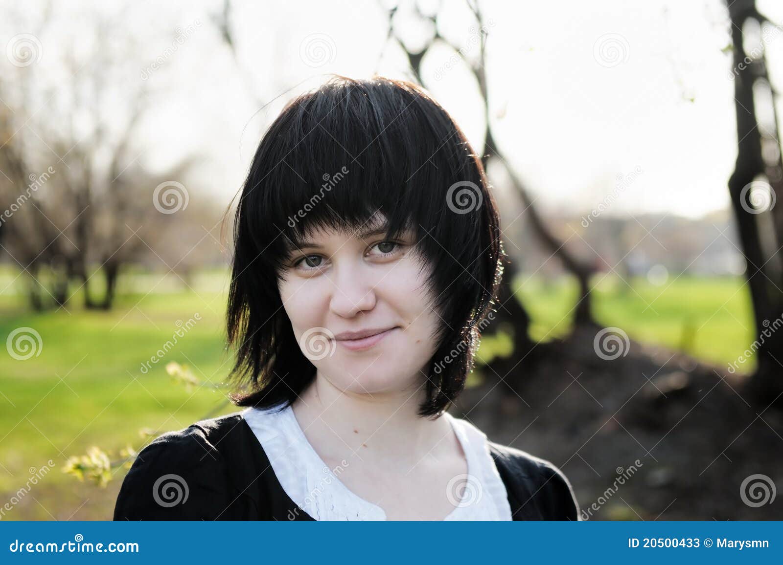 Portrait of a Funny Young Woman Stock Image Image of cute, brown