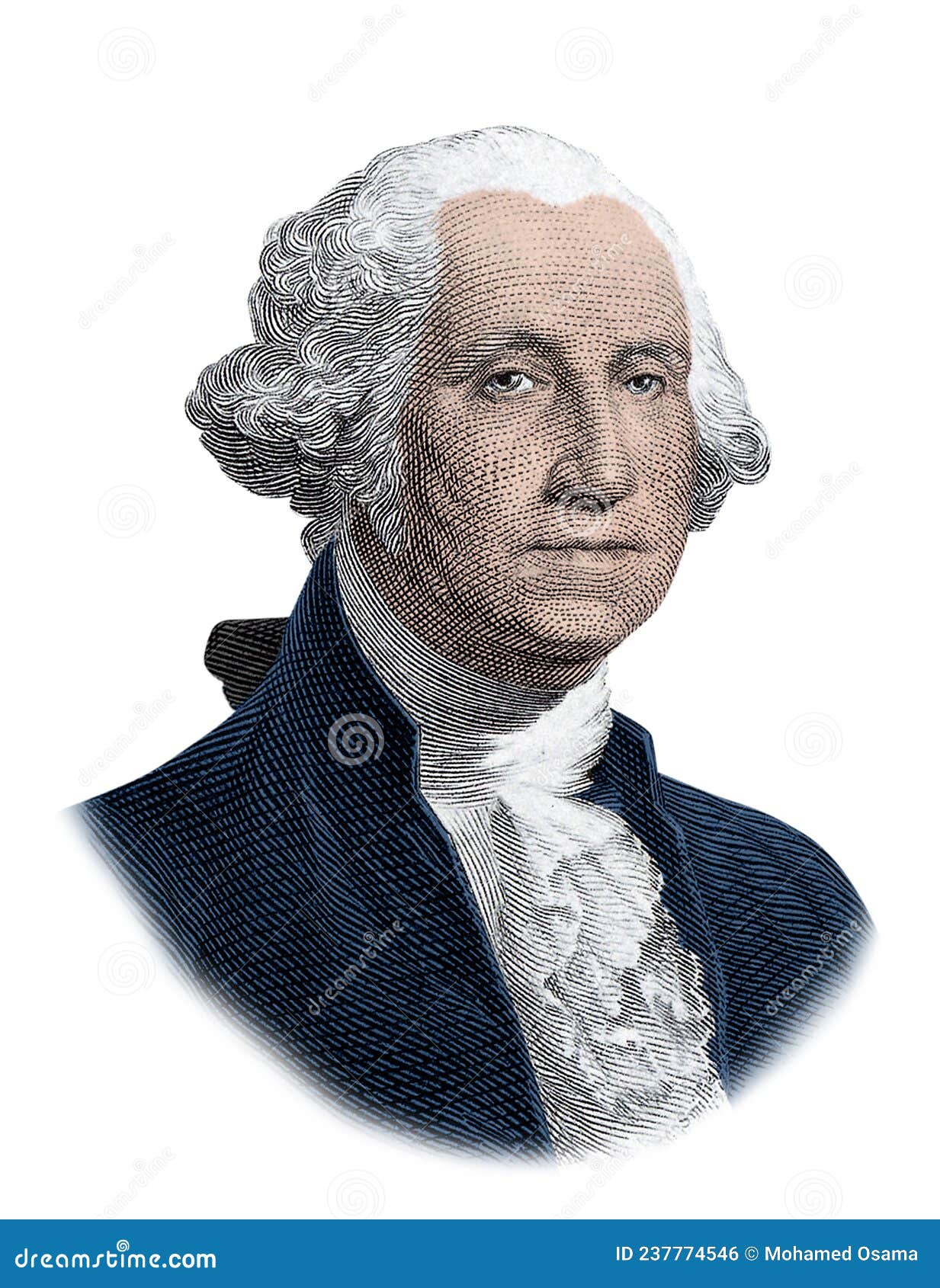 Portrait of US President Washington Stock Illustration