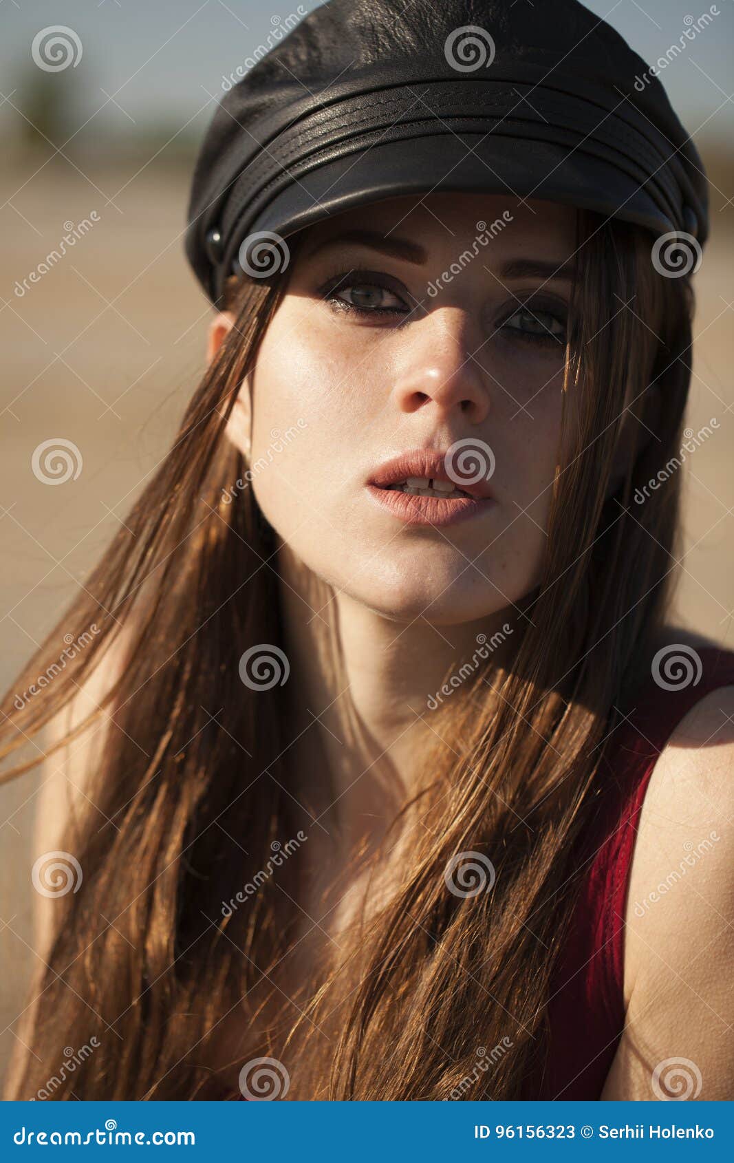 Portrait of a Girl with Beautiful Eyes Closeup Stock Image - Image of ...