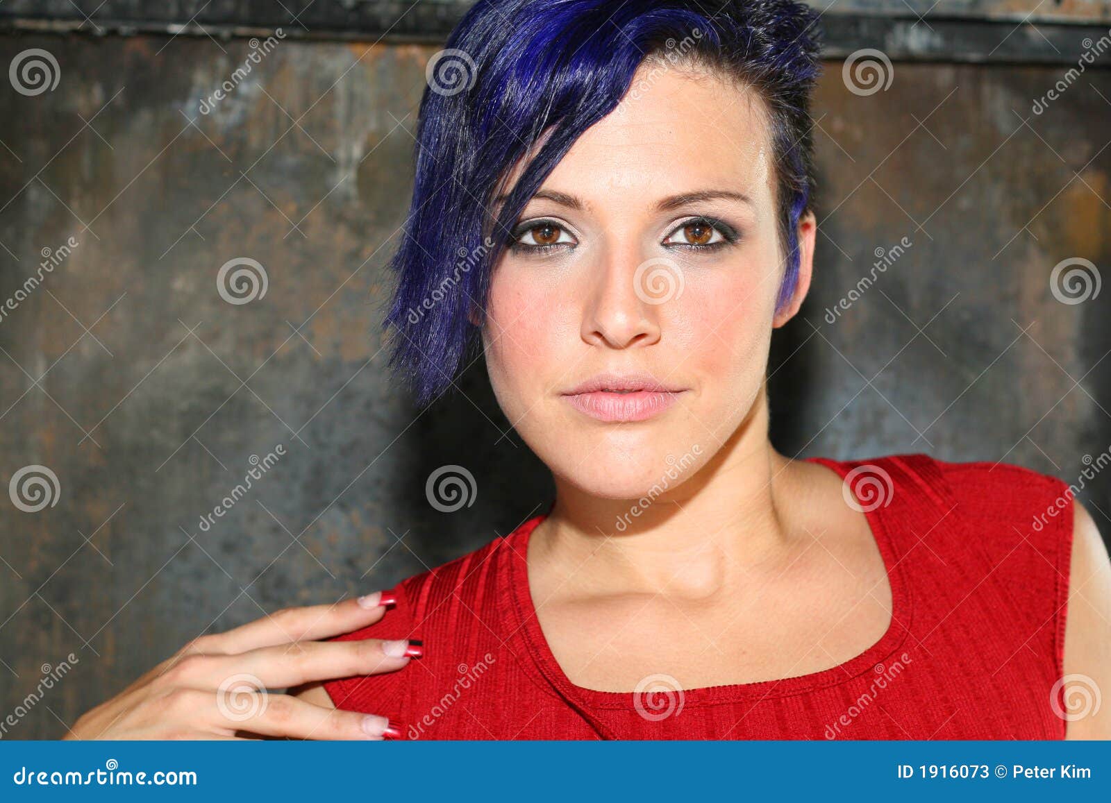 girl with the blue hair photography