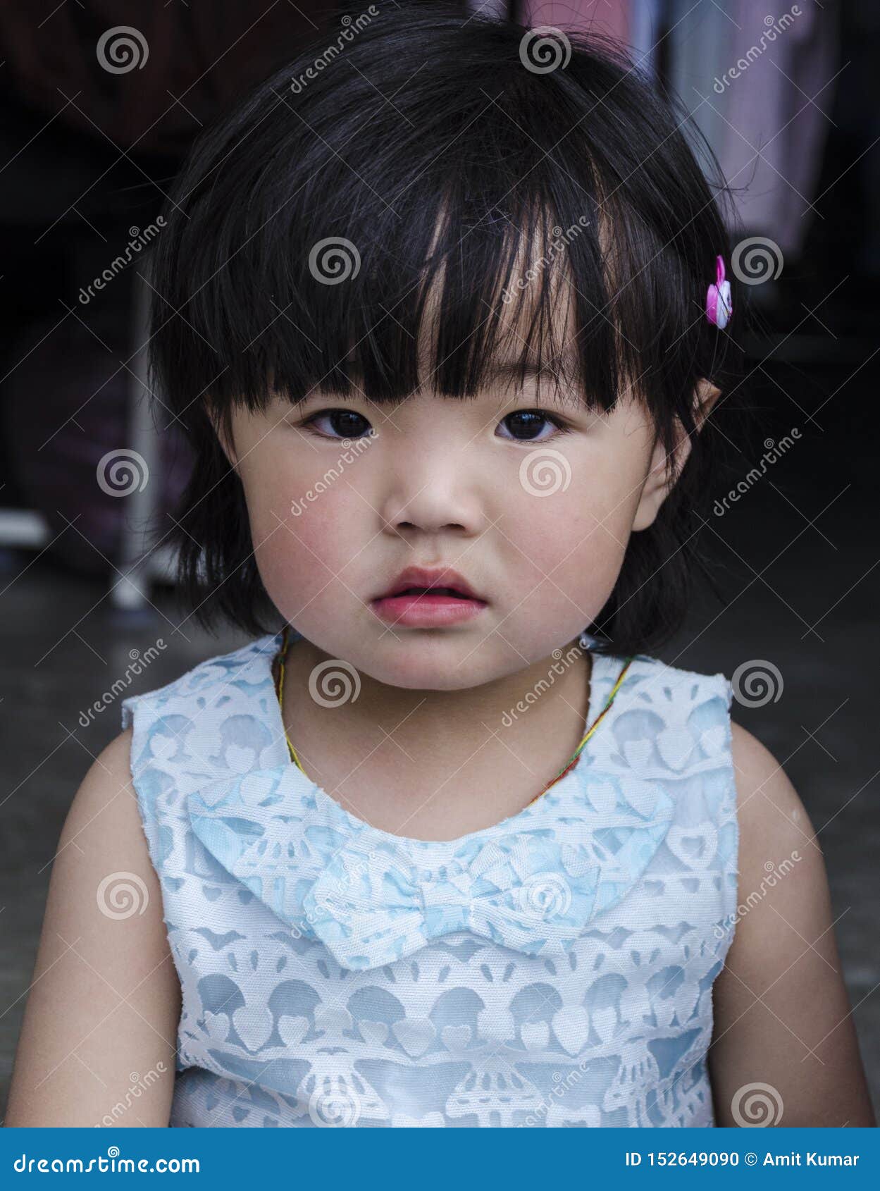 Portrait of a girl child editorial image. Image of child - 152649090