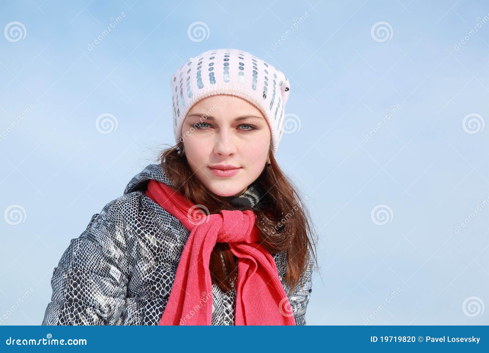 Portrait of Girl in Winter Clothes Stock Photo - Image of hairs, pose ...