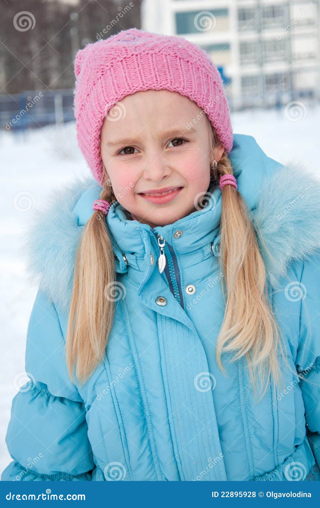 Portrait of a Girl in Winter Clothes Stock Photo - Image of winter ...