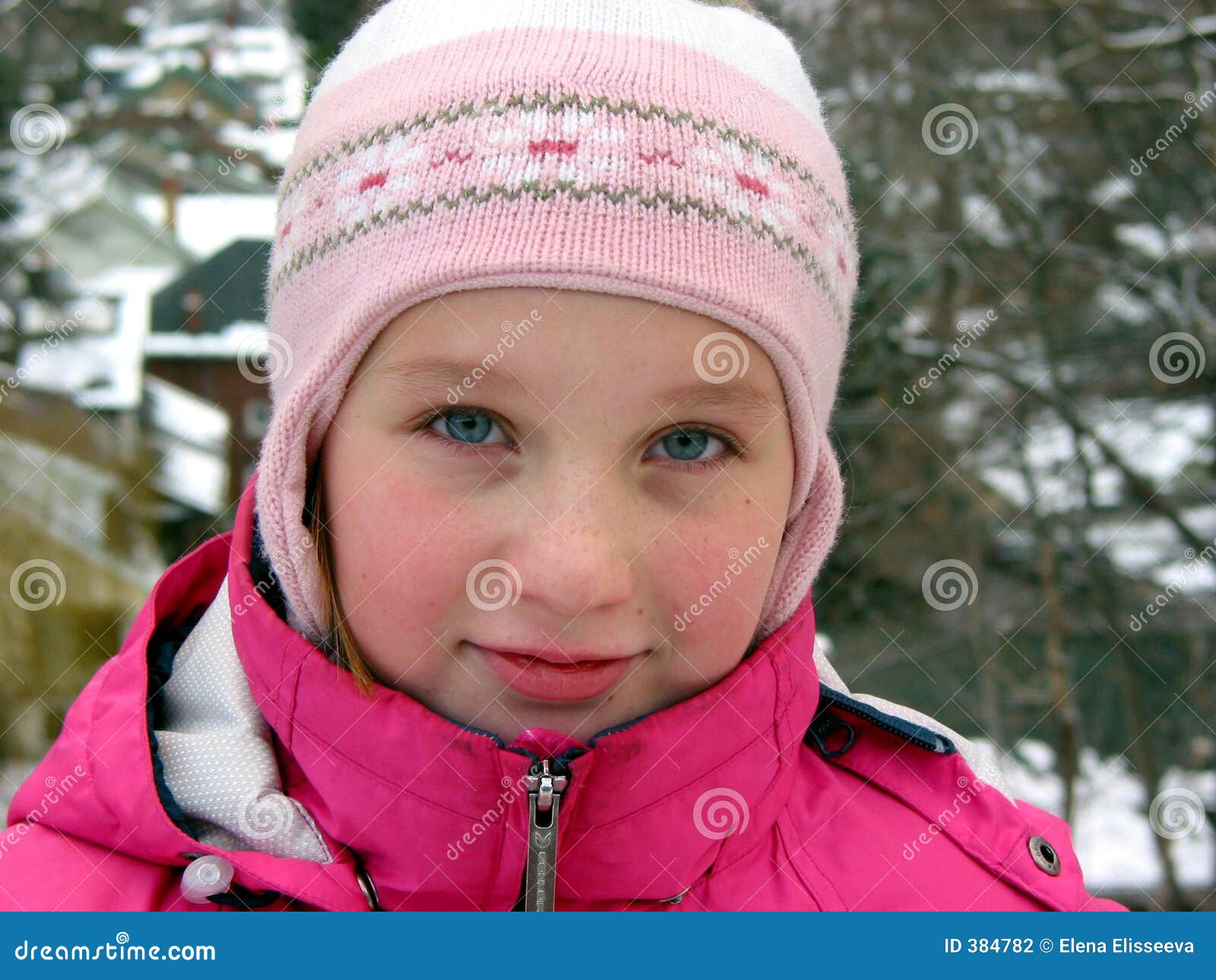 Portrait of a Girl in Winter Hat Stock Photo Image of warm, winter