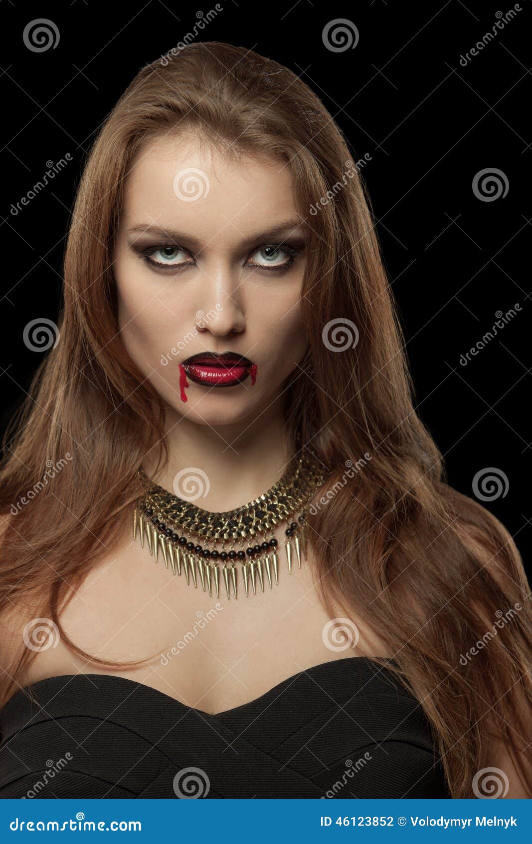 Portrait of a Gothic Vampire Woman Stock Photo - Image of bloody ...