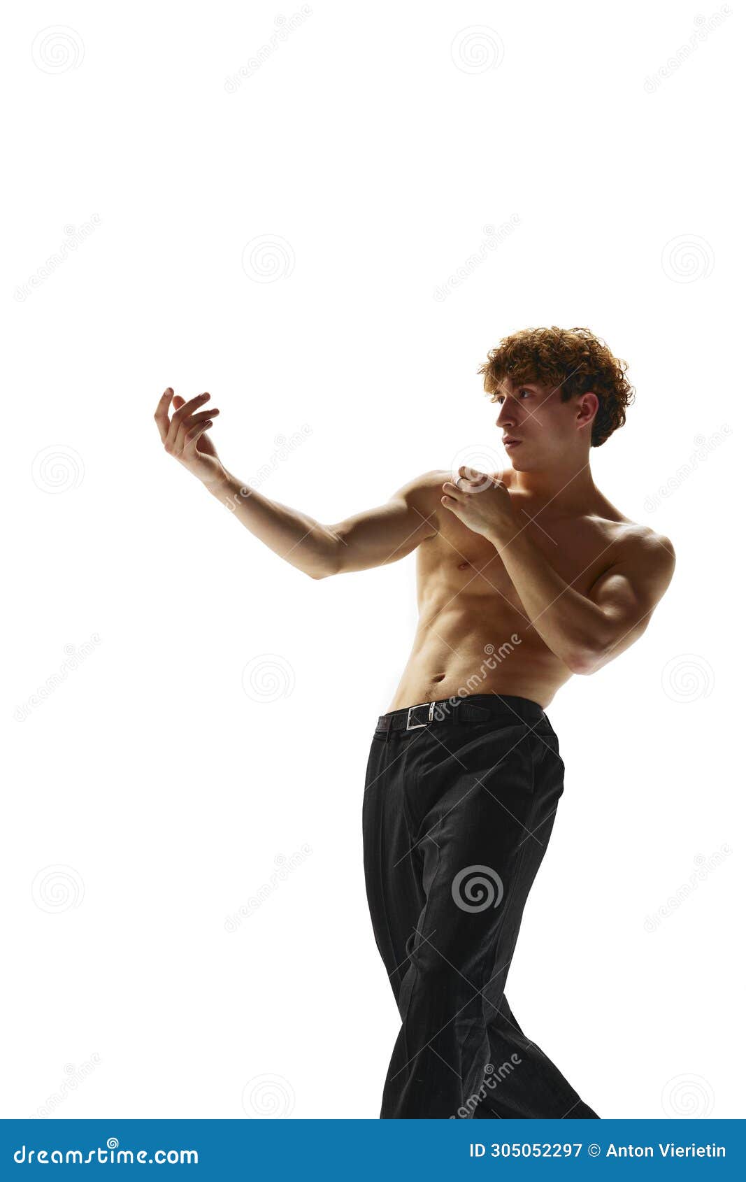 Portrait Young Muscular Man Halfnaked Body Stock Photo 142187284