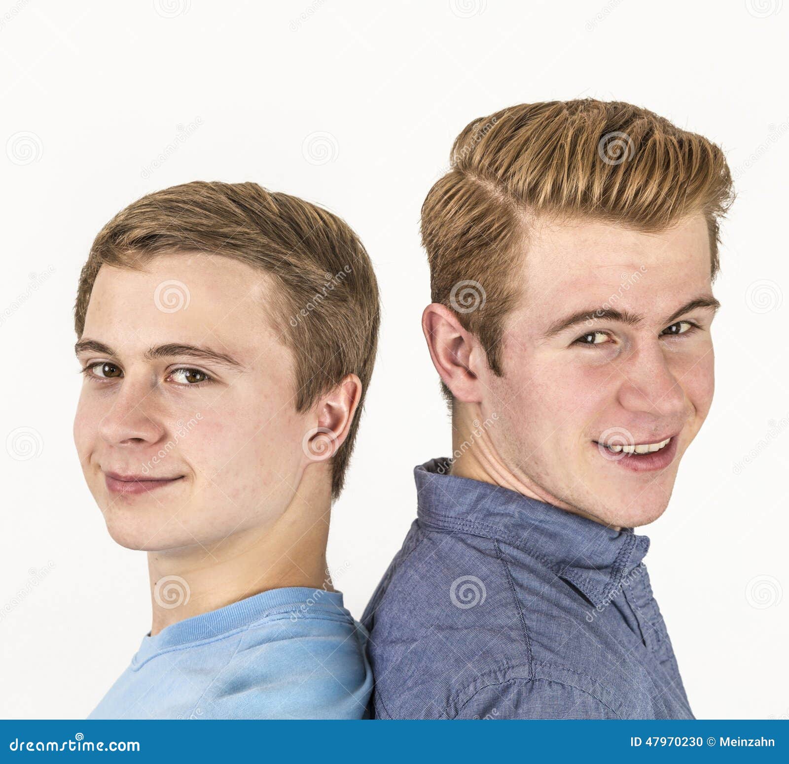 Portrait of Handsome Brothers Stock Photo - Image of family, expression