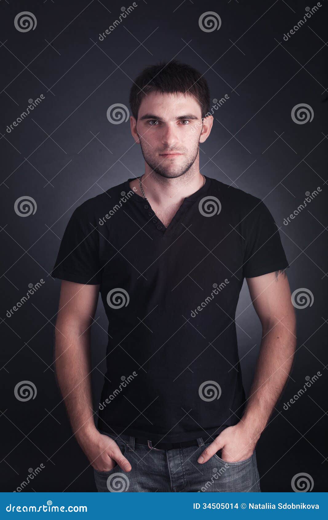 Portrait of handsome guy stock photo. Image of attractive - 34505014