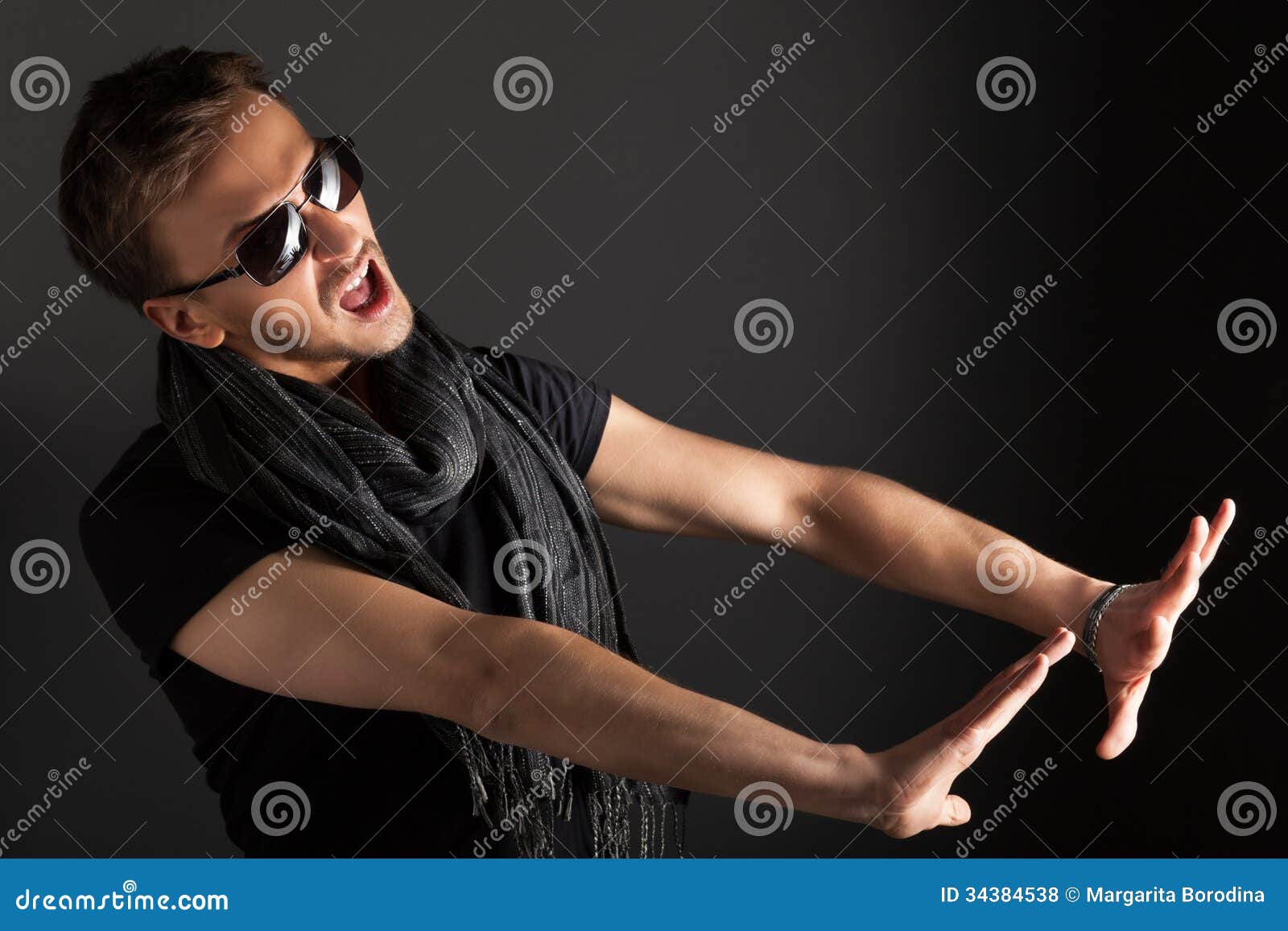 Portrait of a Handsome Guy, Wearing Sunglasses Stock Photo Image of