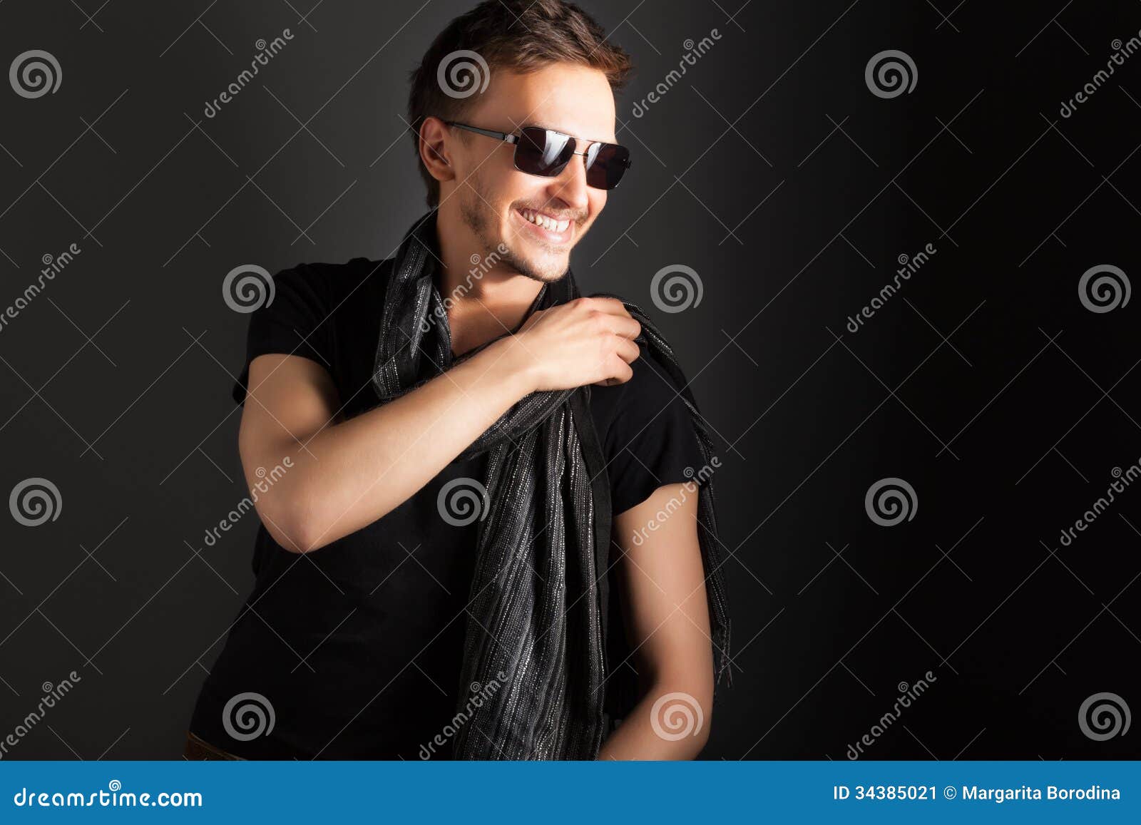 Portrait of a Handsome Guy, Wearing Sunglasses Stock Image Image of