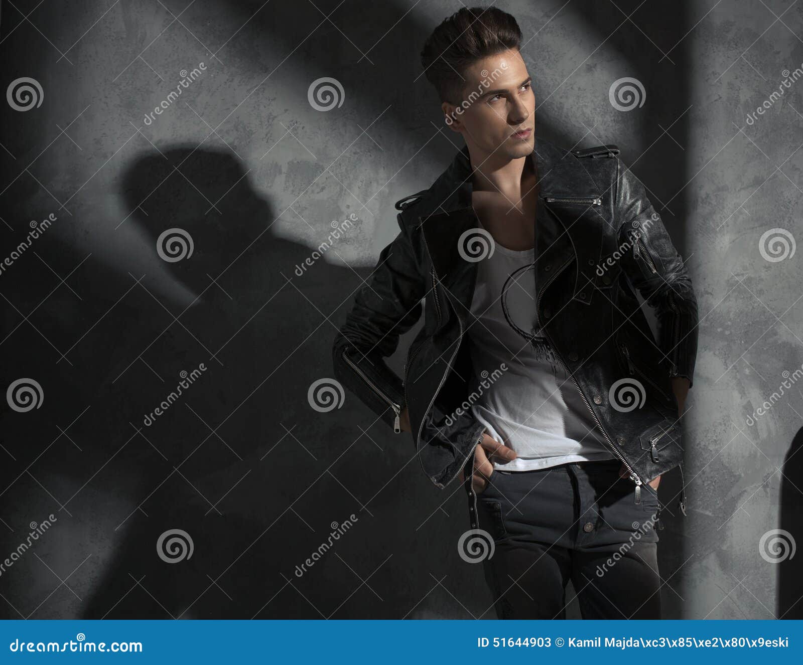 Portrait of a Handsome Male Model Stock Image - Image of happy, male ...