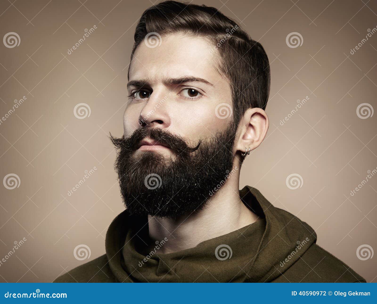 portrait of handsome man with beard