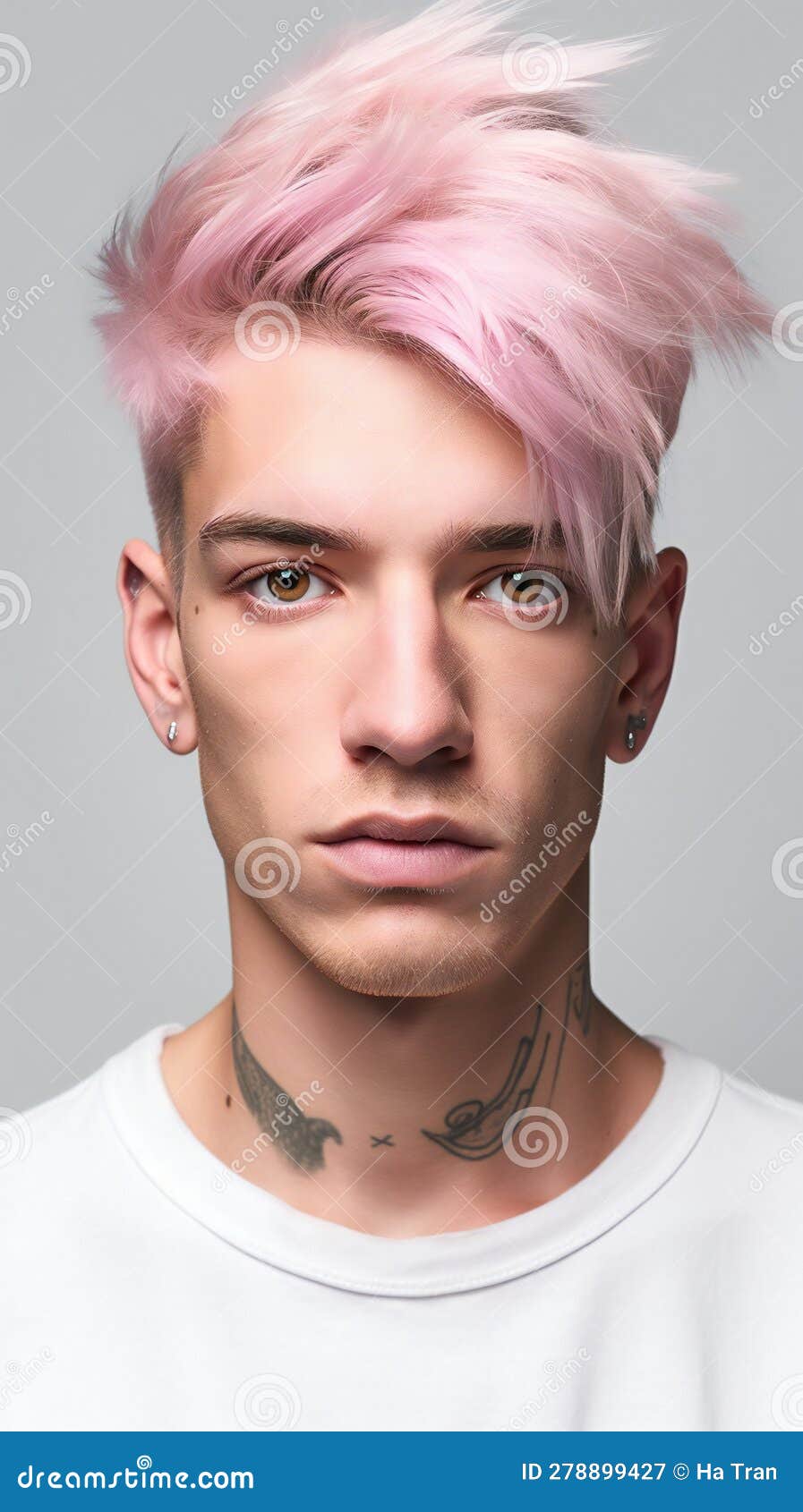 Short powder pink hairstyle for boys  Hairstyles  Hairphotocom   Hairstyles  Hairphotocom