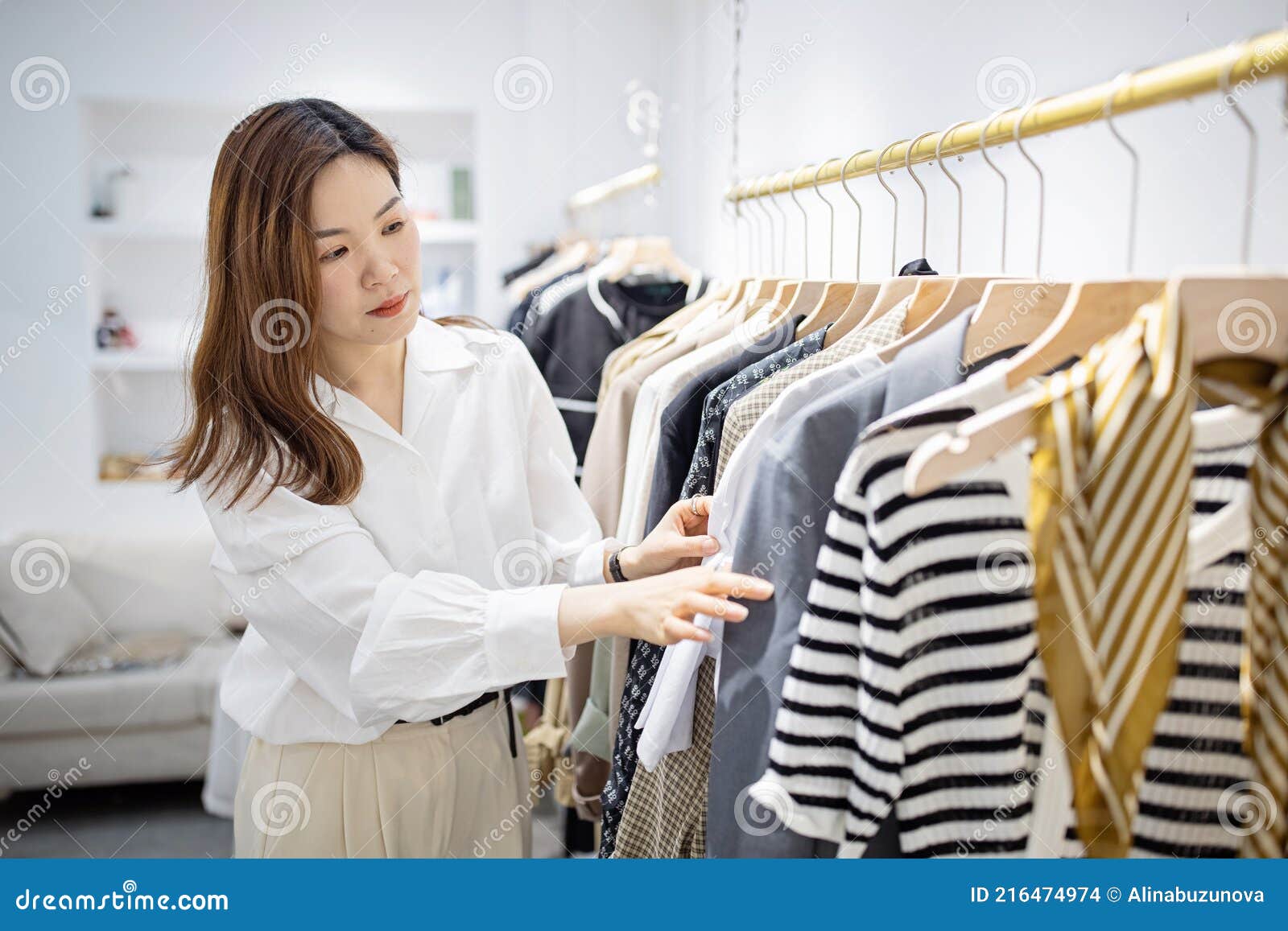 Portrait of Happy Female Asian Entrepreneur Working in Her Modern Store ...