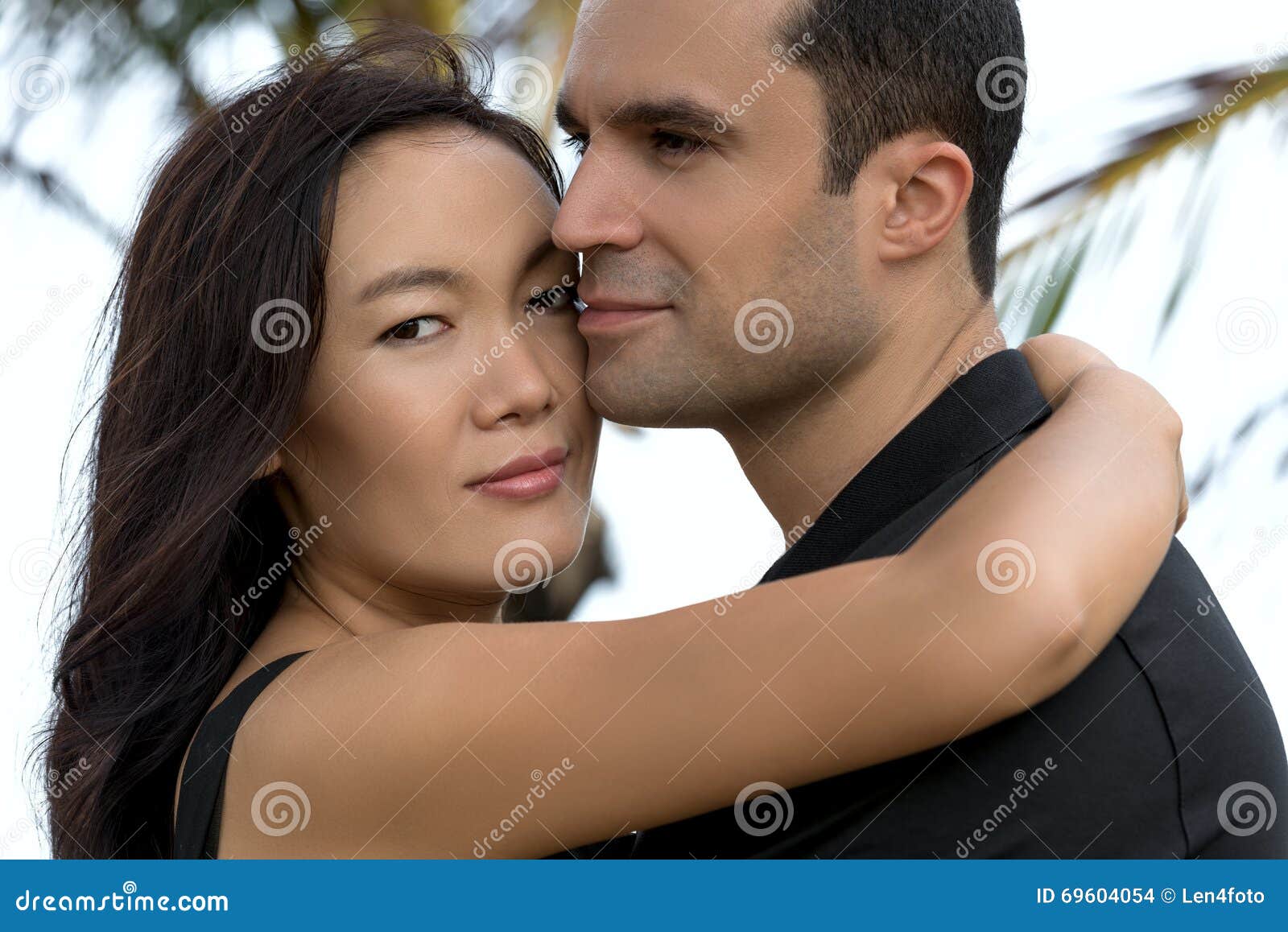 Interracial Heterosexual Sensual Couple Stock Photos