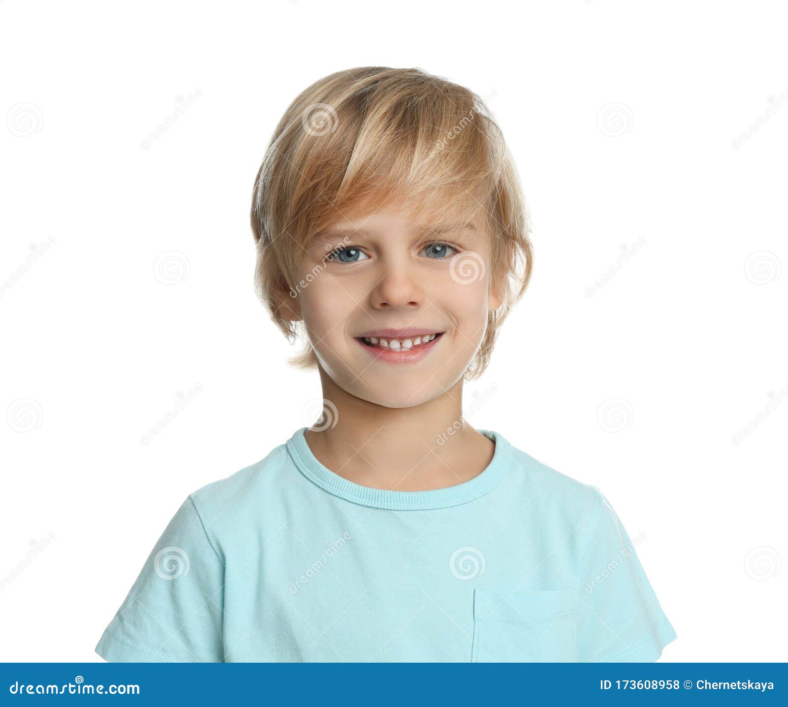Portrait of Happy Little Boy on White Stock Photo Image of child
