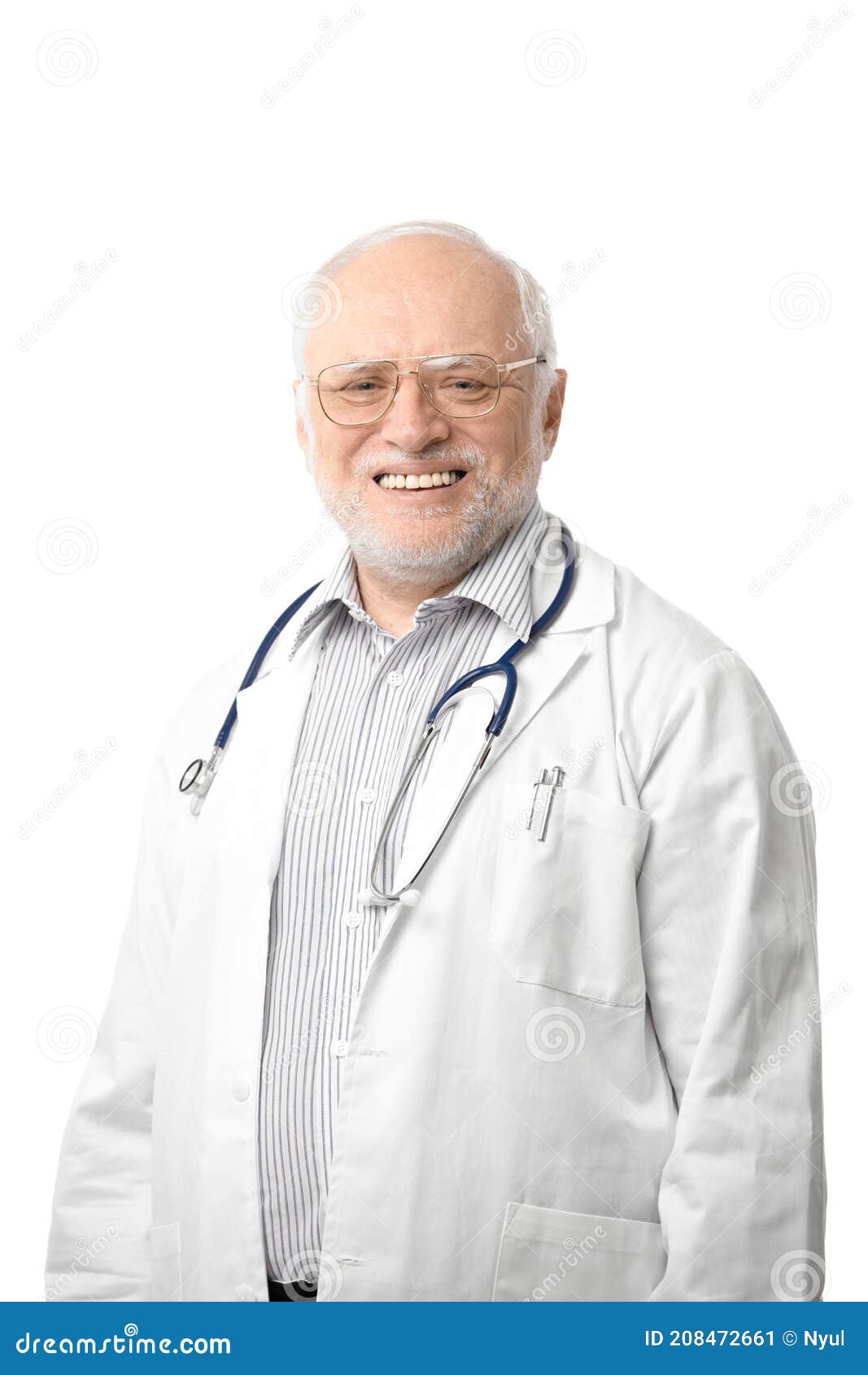 Portrait of Senior Doctor Looking at Camera Stock Image - Image of ...