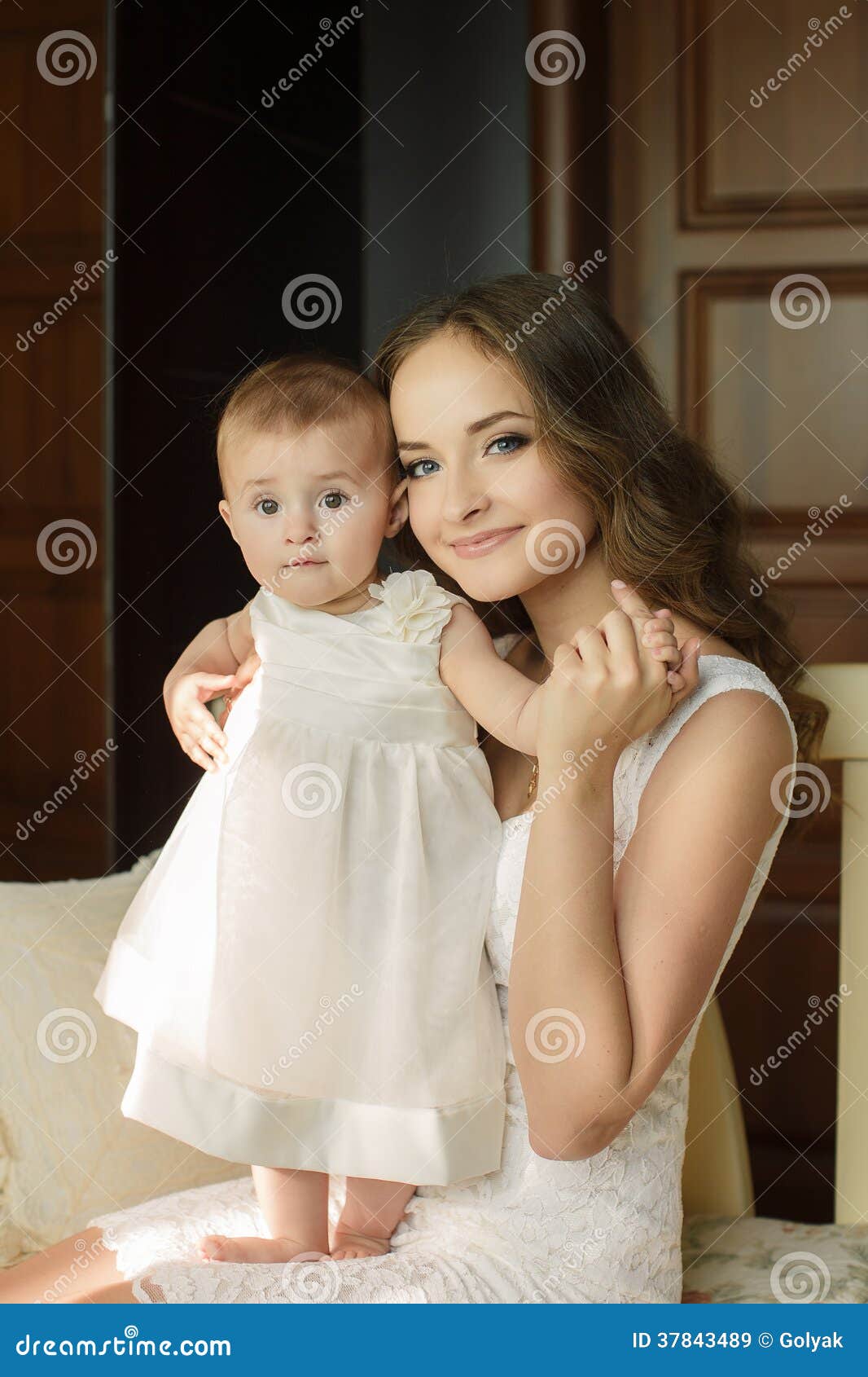 baby girl and mom dress
