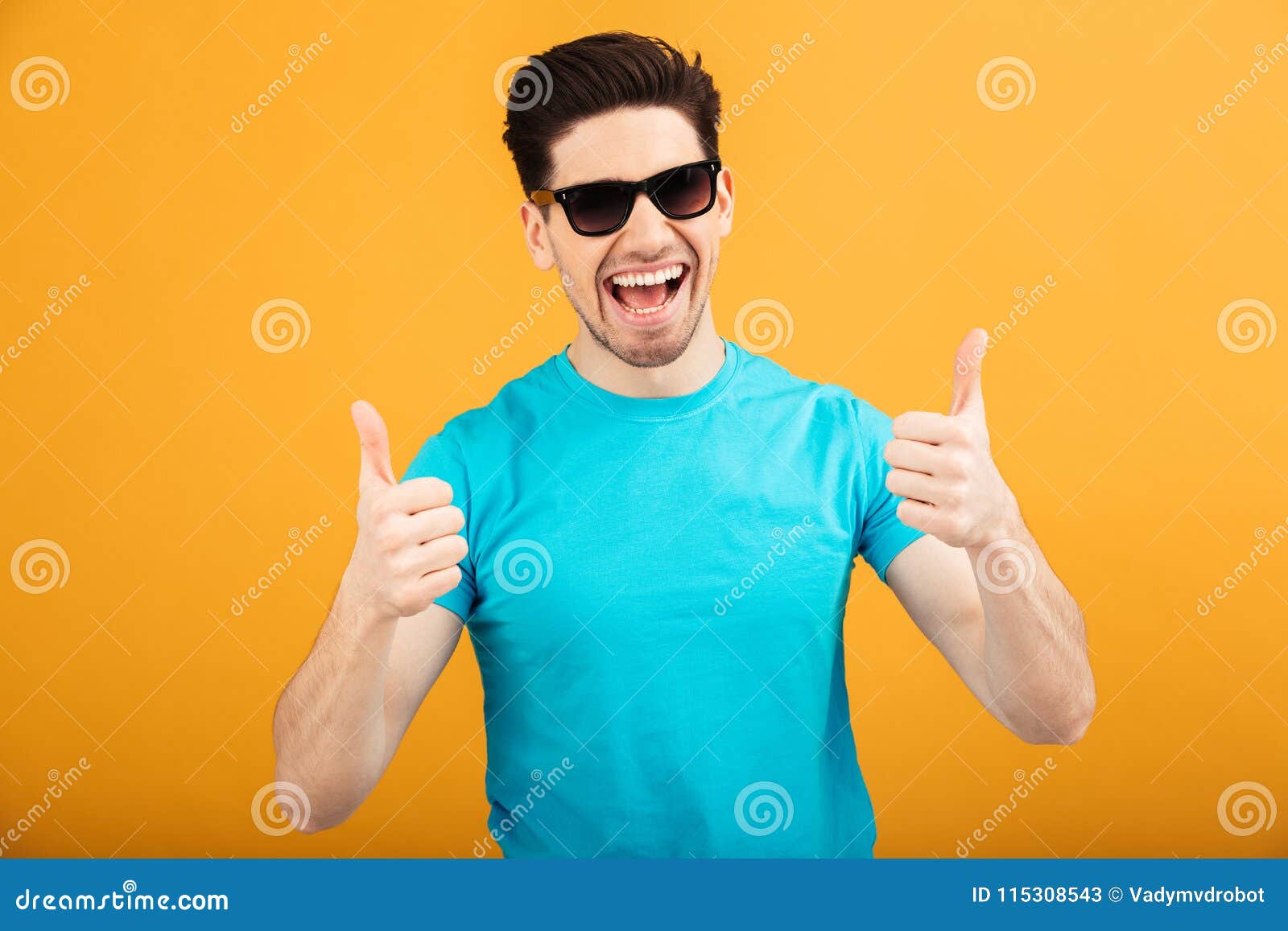 Portrait of a Happy Young Man in Sunglasses Stock Image - Image of ...