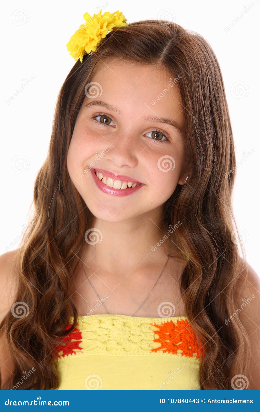 Portrait Of A Happy Young Teenage Girl Closeup Stoc