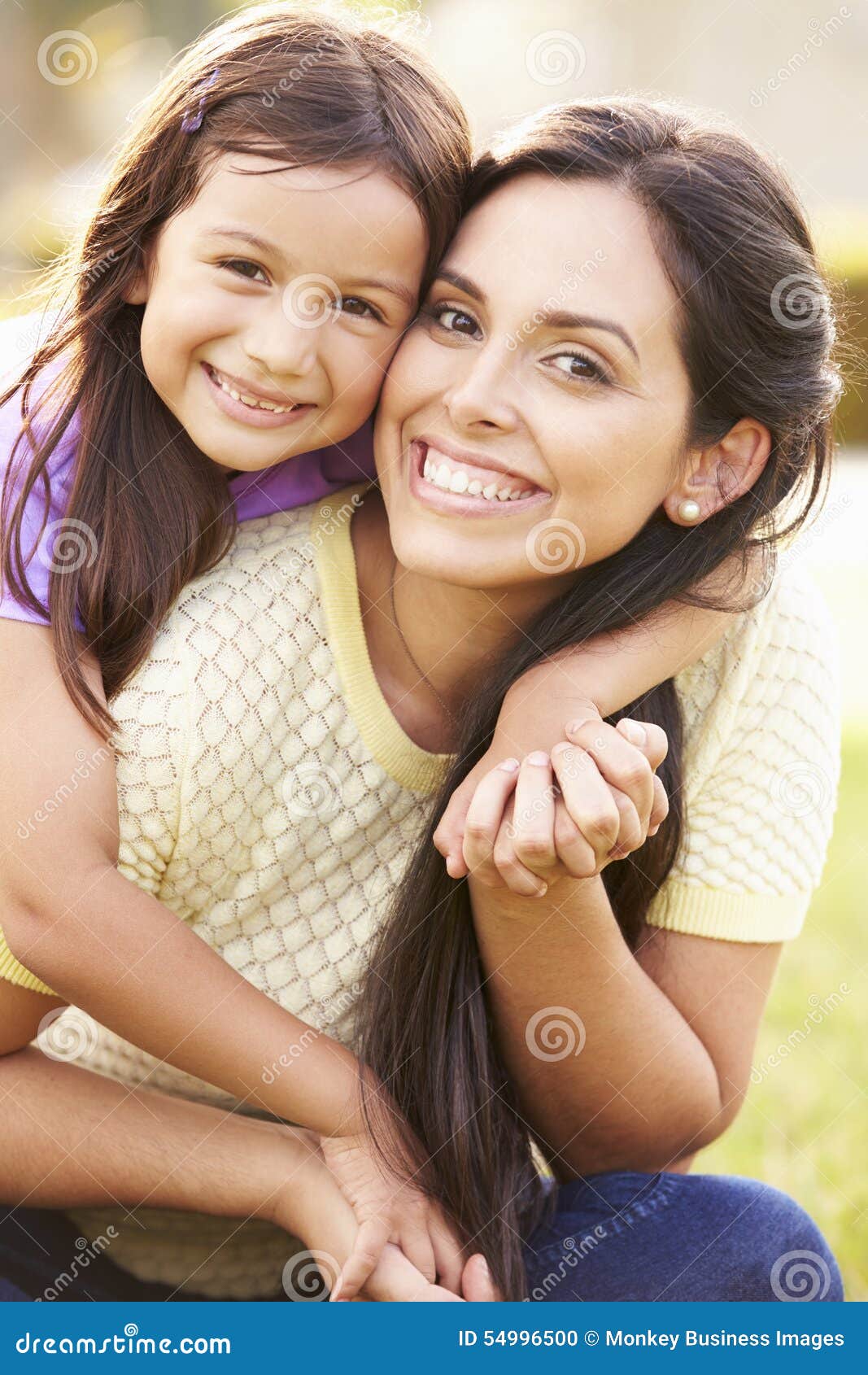 Portrait of Hispanic Mother and Daughter in Park Stock Photo Image of mother, love 54996500