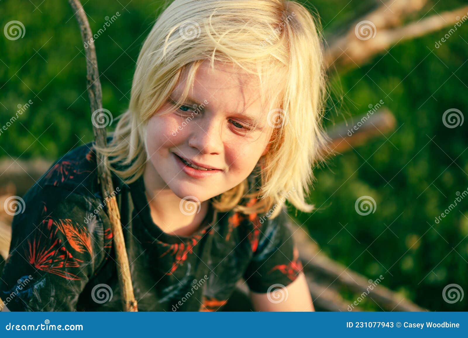 Blonde Hair Boy with Side Part - wide 10