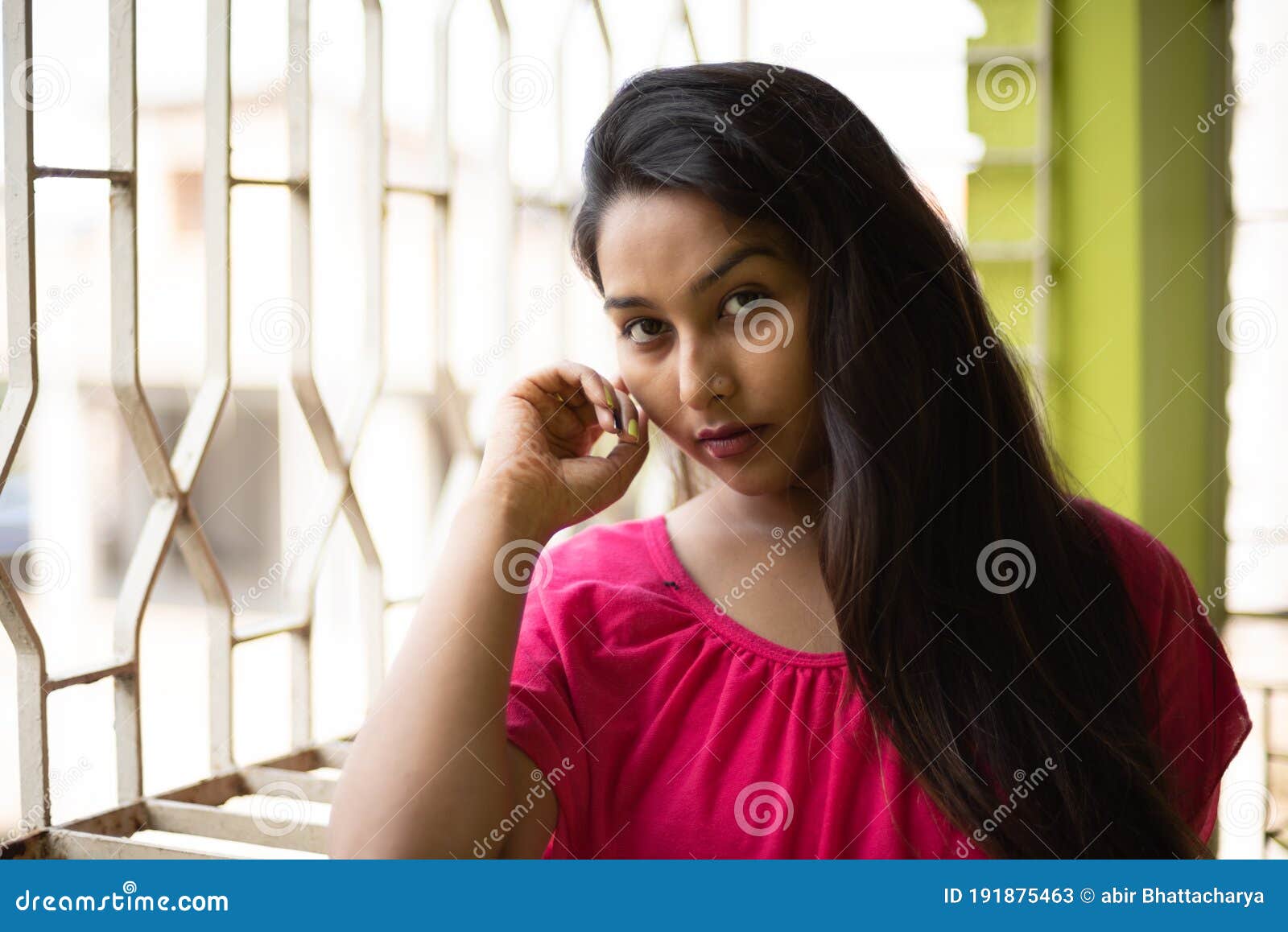 Portrait of an Indian Bengali Beautiful and Young Girl in Western Dress  Standing in Front of a Balcony with Ample Light Stock Image - Image of  light, bengali: 191875463