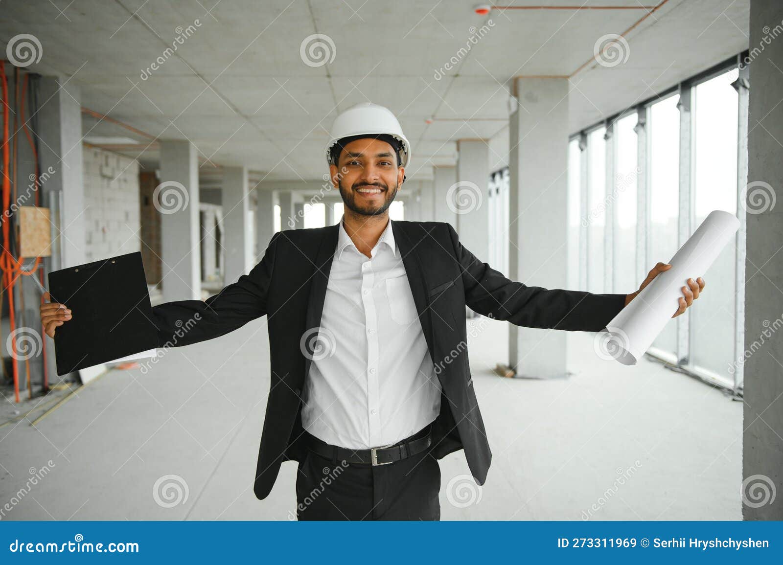 Portrait of a Indian Engineer Posing at the Camera Stock Image Image