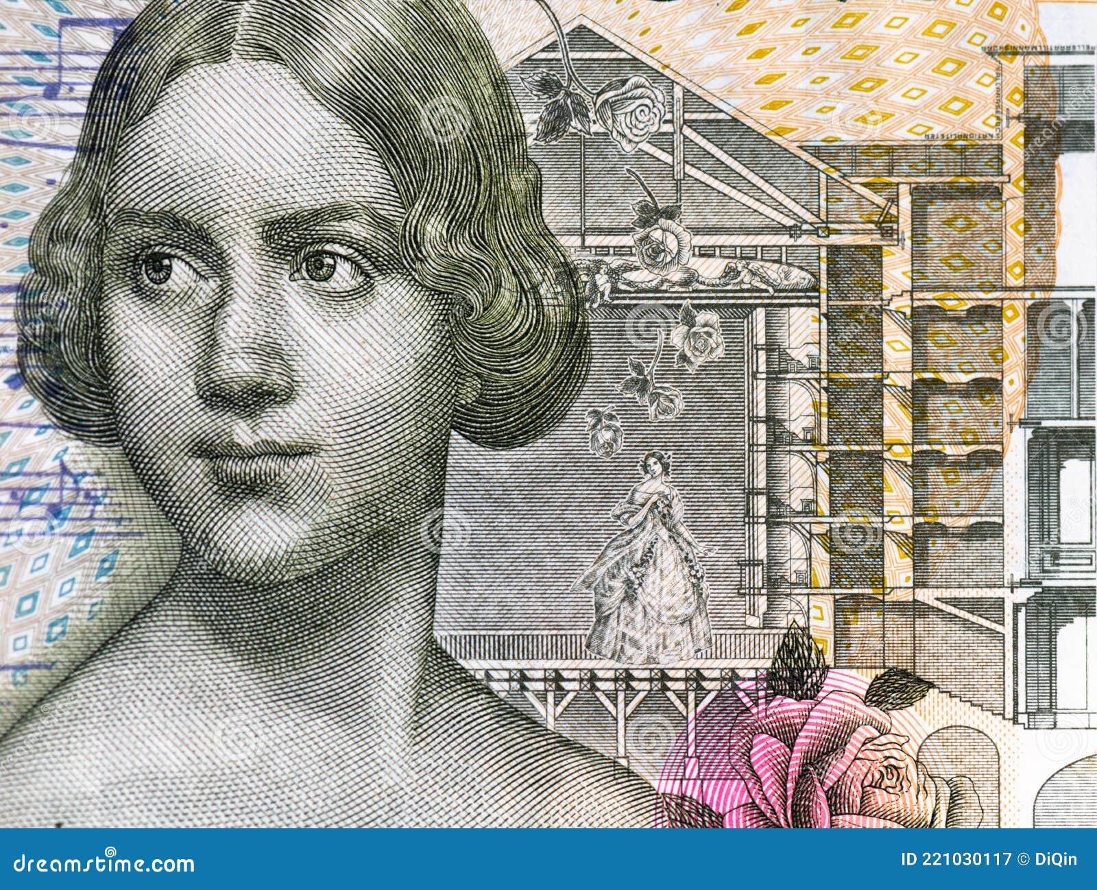Portrait Of Jenny Lind Swedish Opera Singer On 50 Swedish Krona portrait-of-jenny-lind-swedish-opera-singer-on-50-swedish-krona