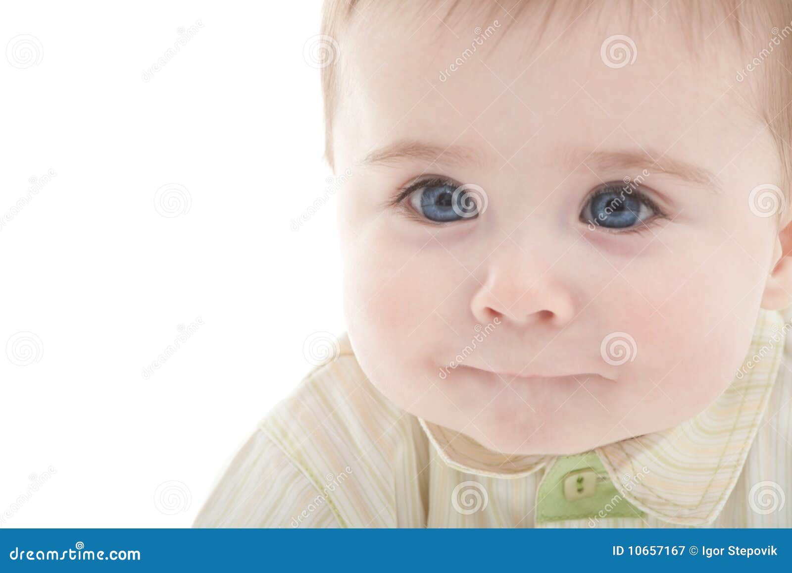 Portrait of Joyful Blueeyes Baby Boy Stock Image Image of innocent