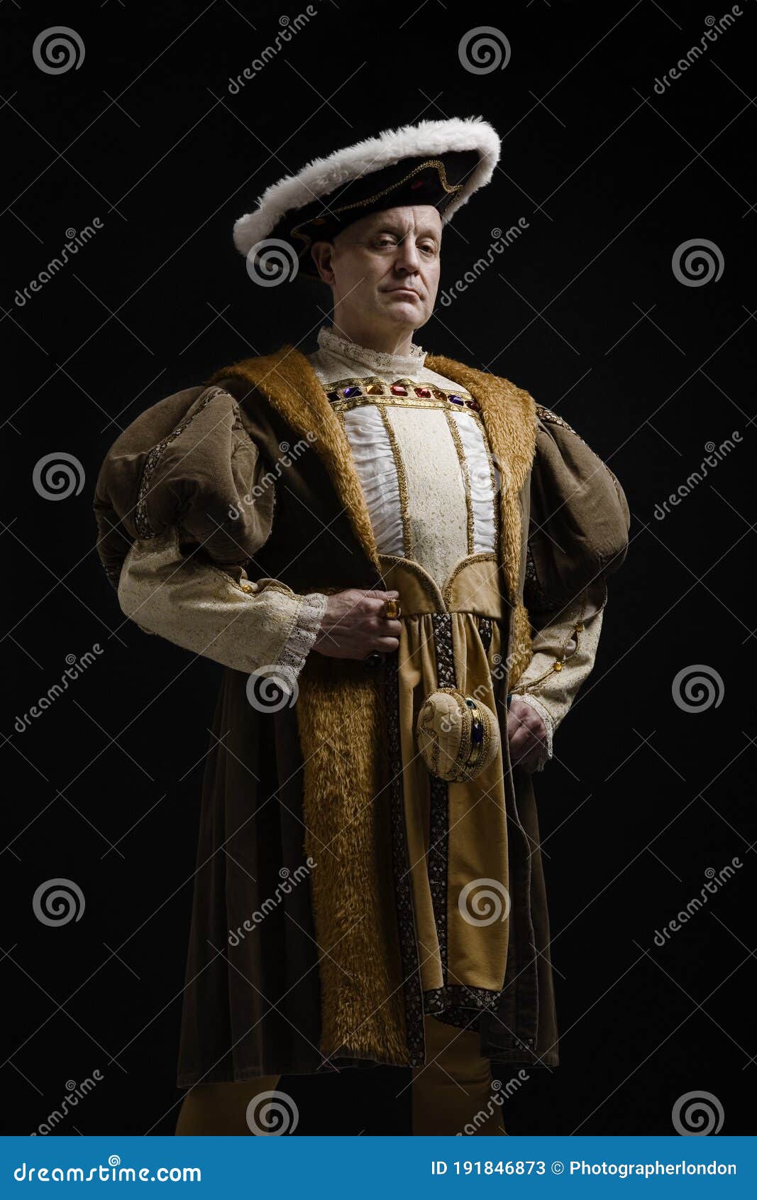 portrait of king henry viii in historical costume