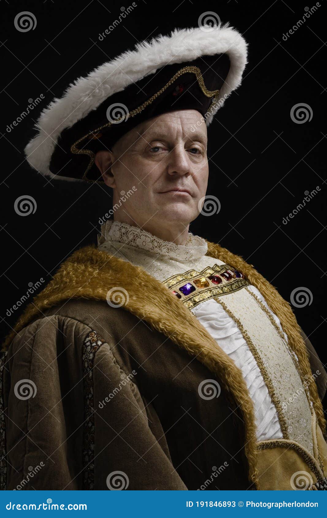 portrait of king henry viii in historical costume